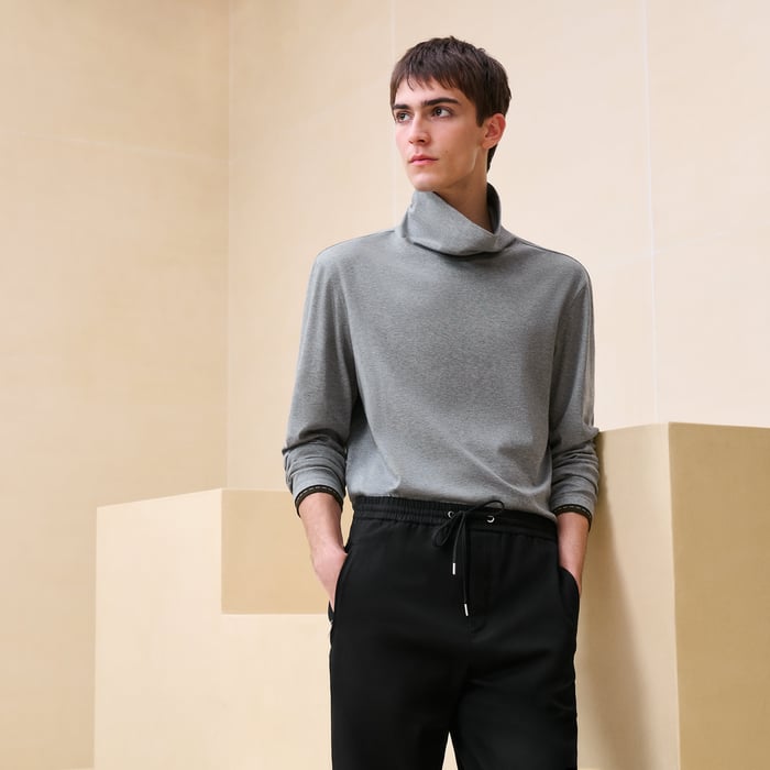 Gris "Piqures Sellier" T-shirt
