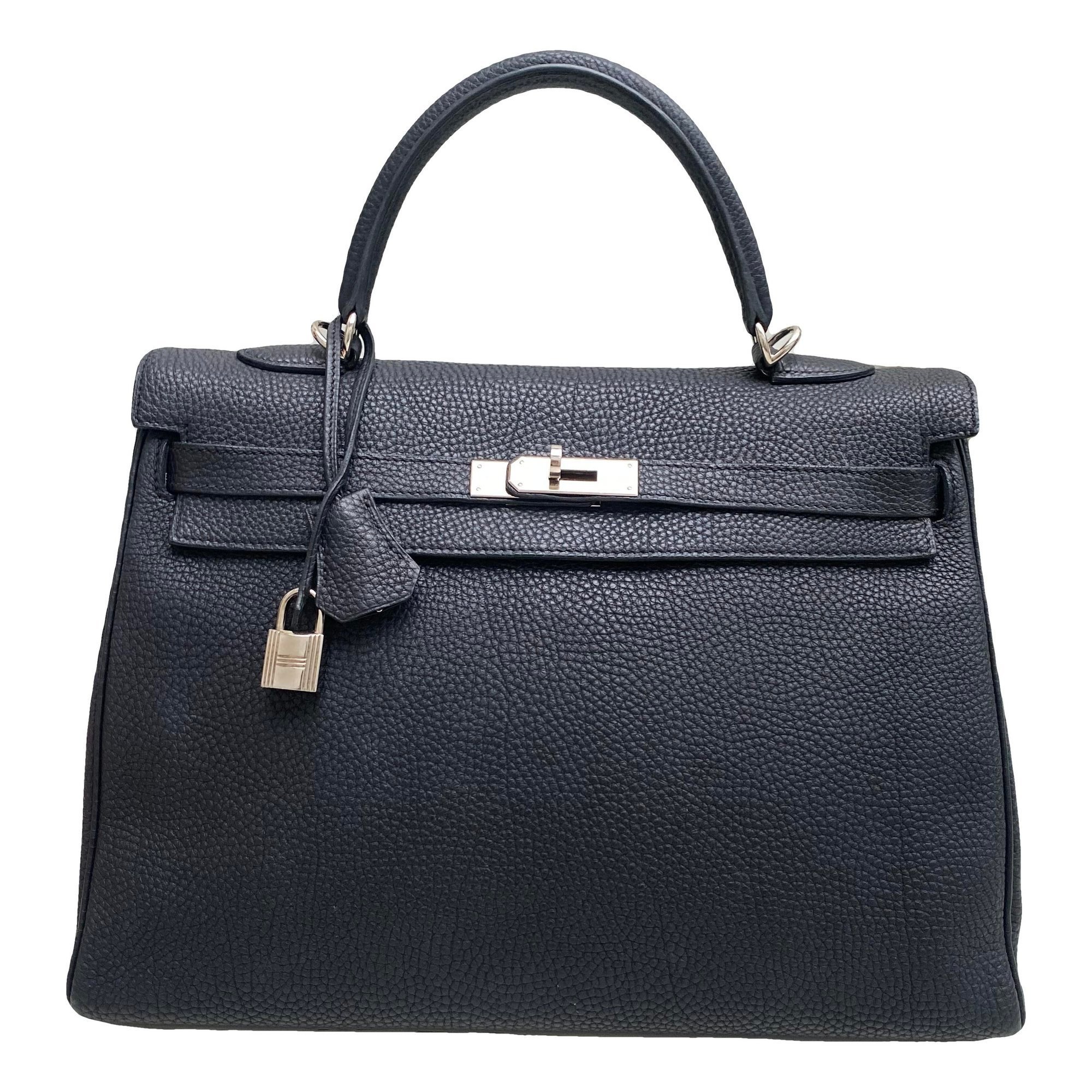 Hermes Kelly 35 Handbag Black Togo Leather