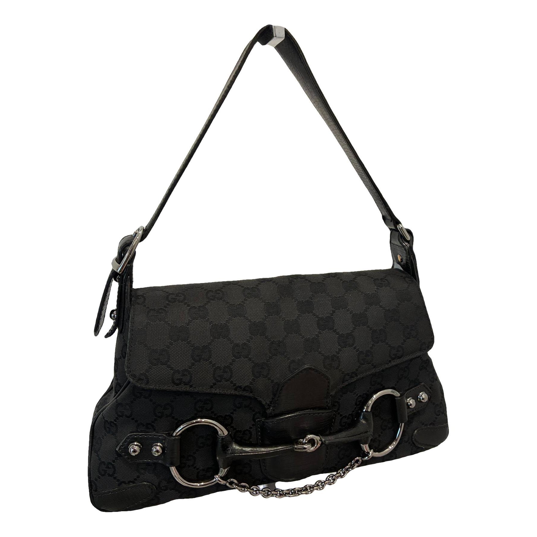 Horsebit Chain cloth handbag