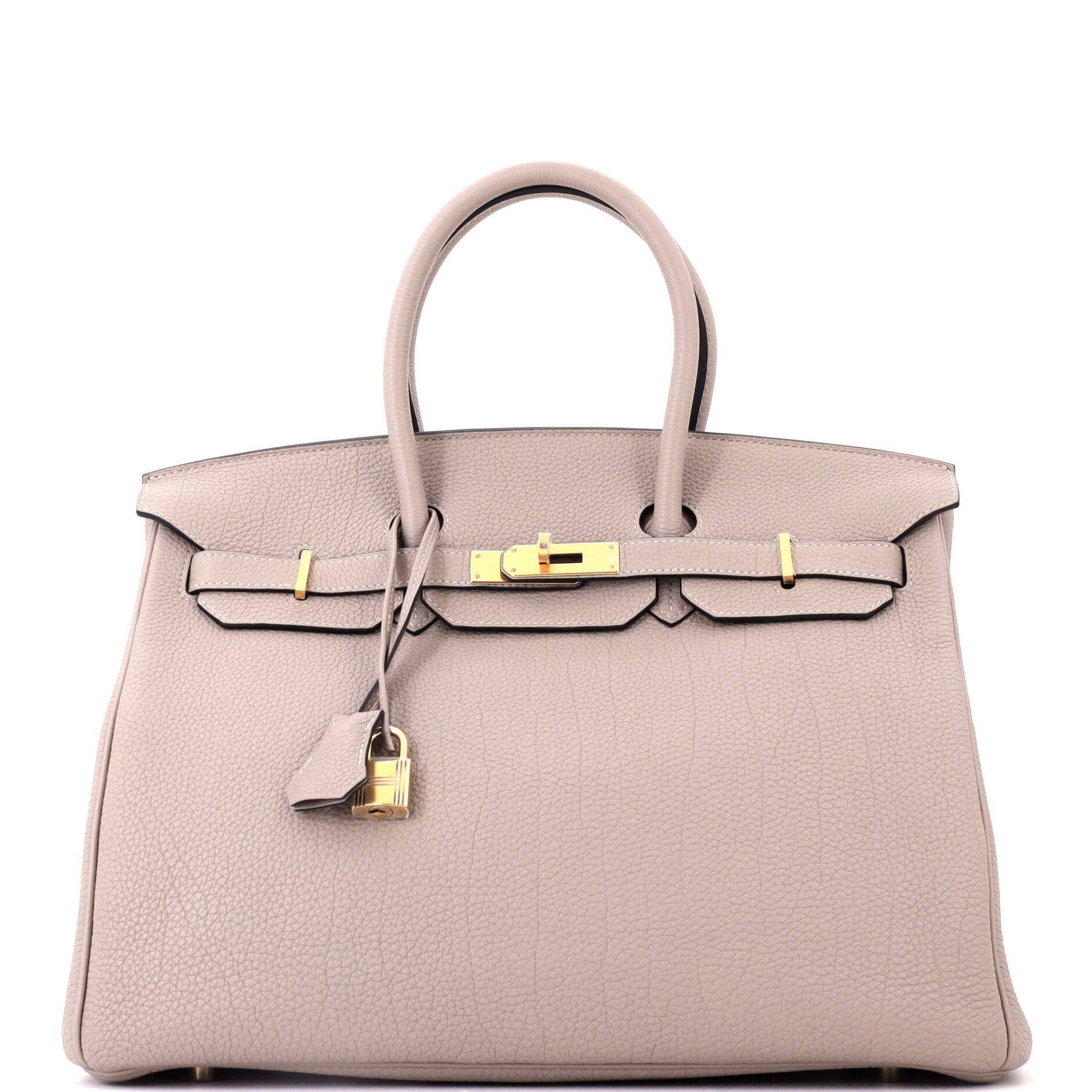 Birkin Handbag Grey Togo with Gold Hardware 35