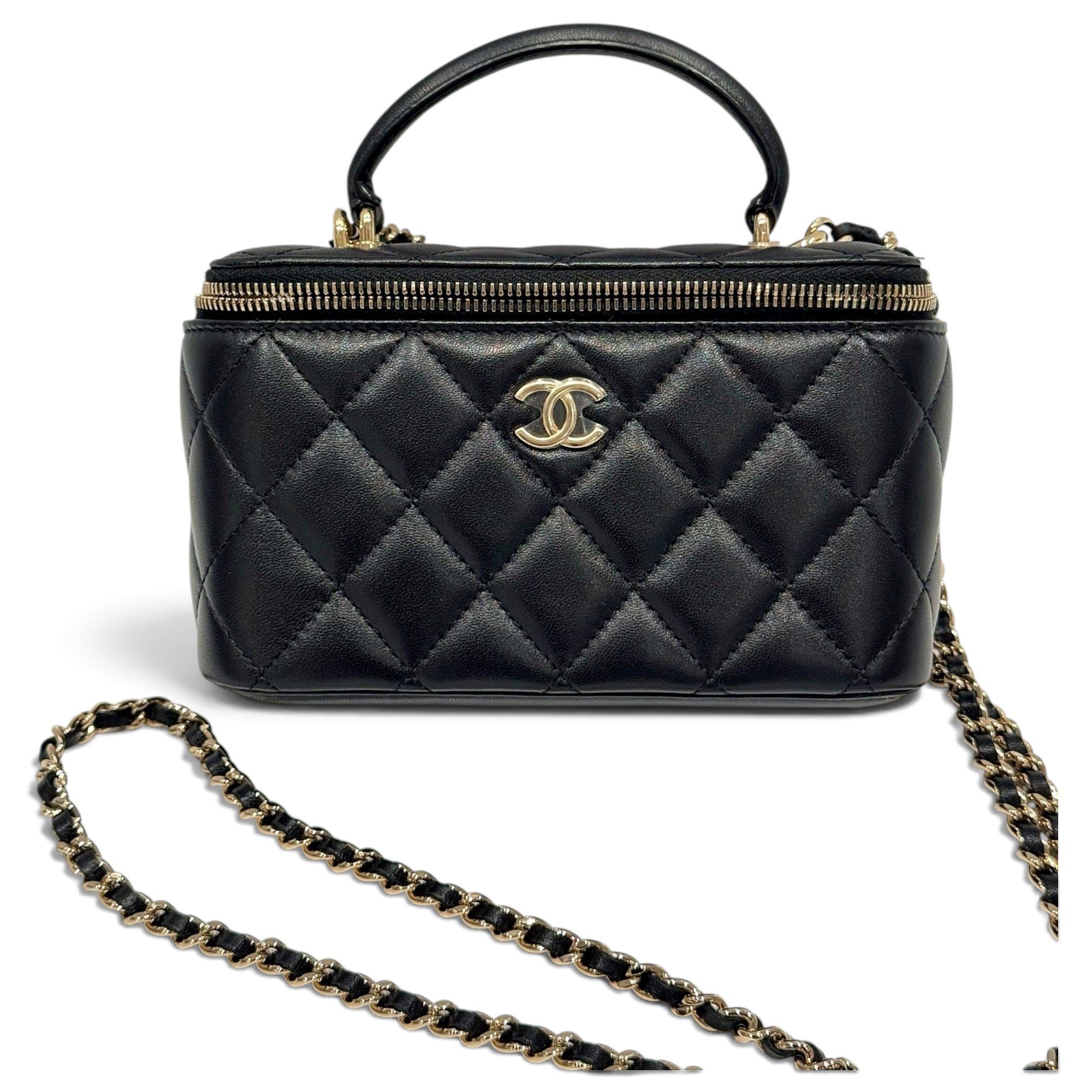Vanity leather handbag