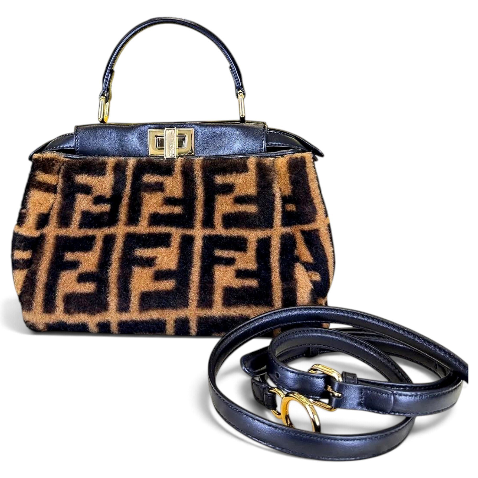 Peekaboo wool handbag