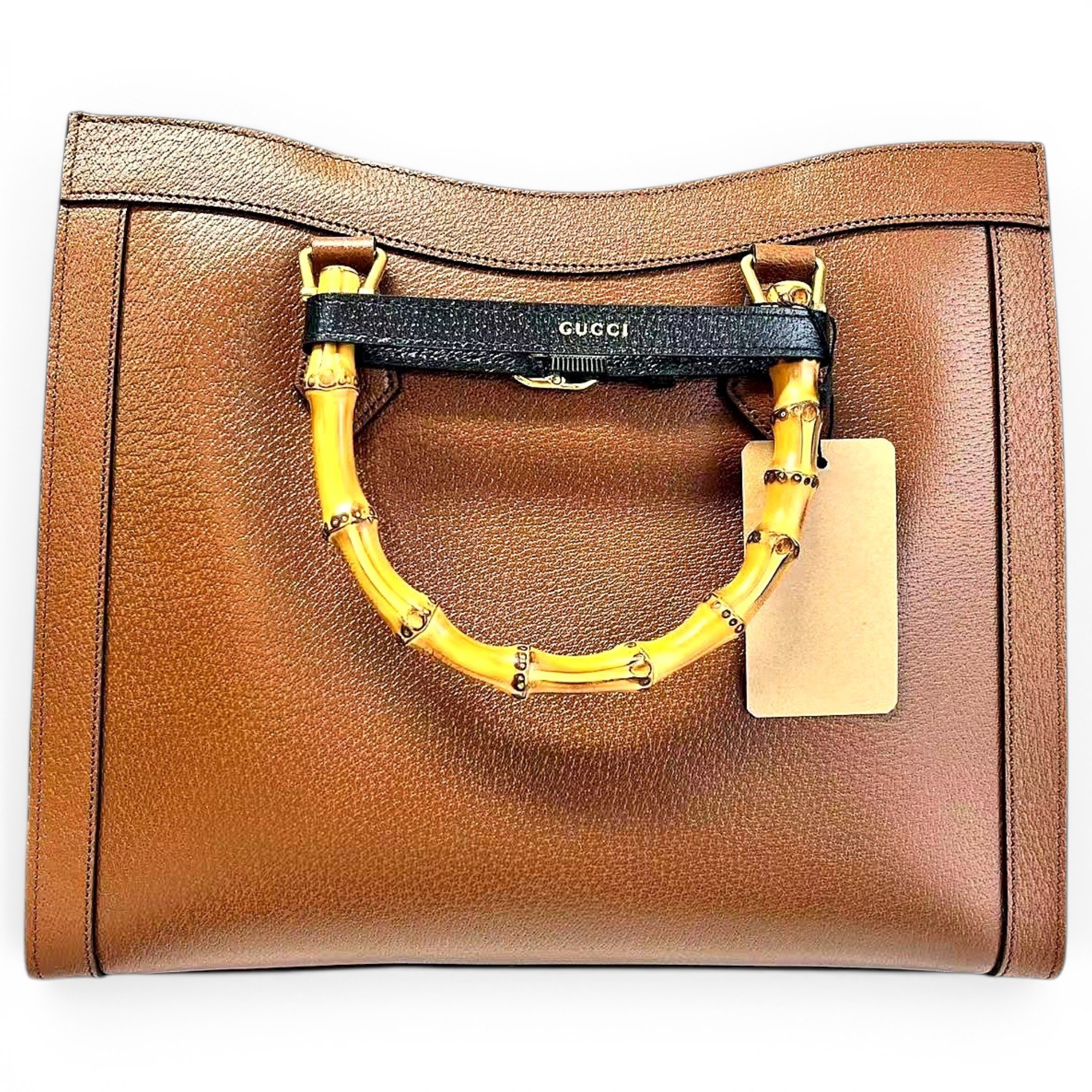 Diana Bamboo leather handbag
