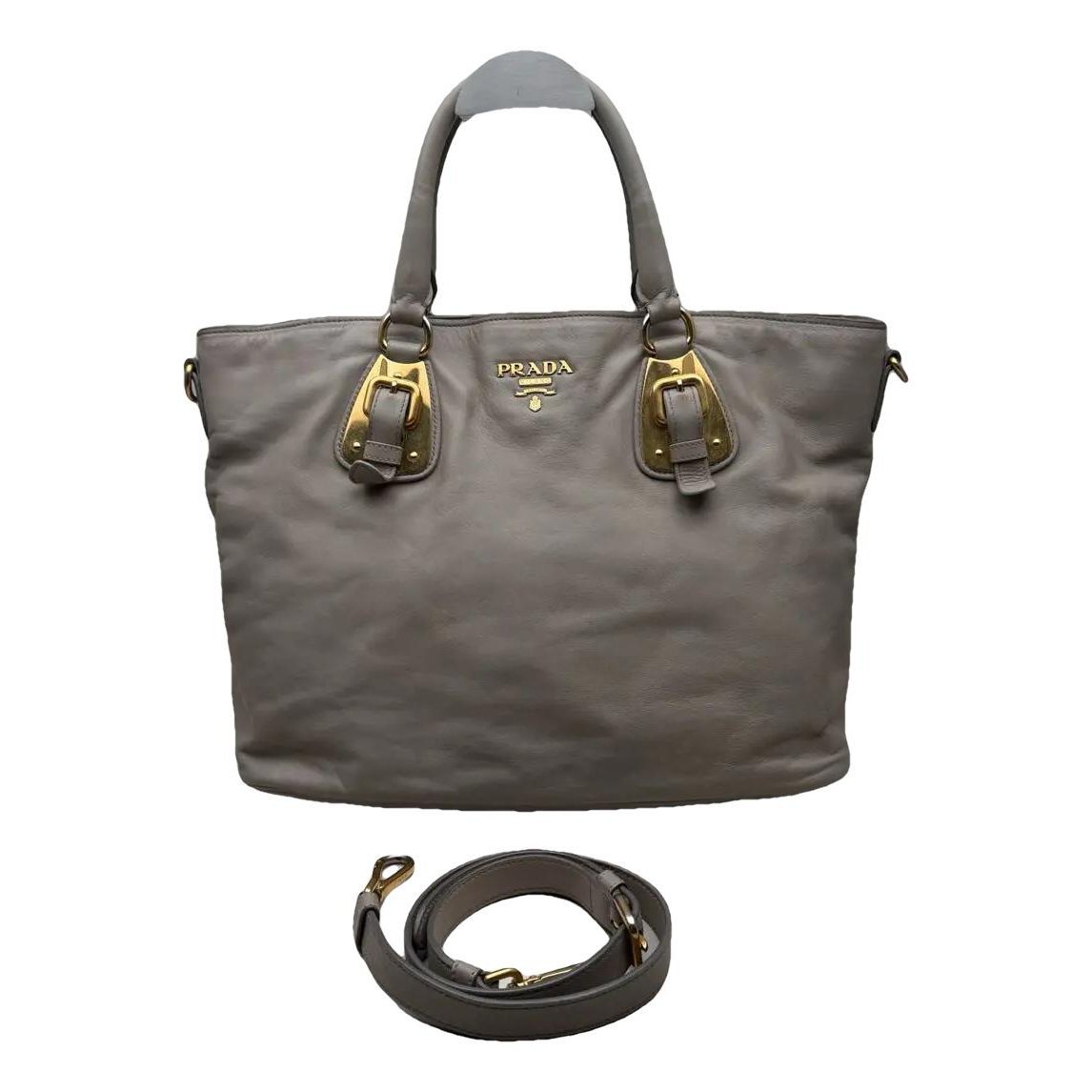 Double leather crossbody bag