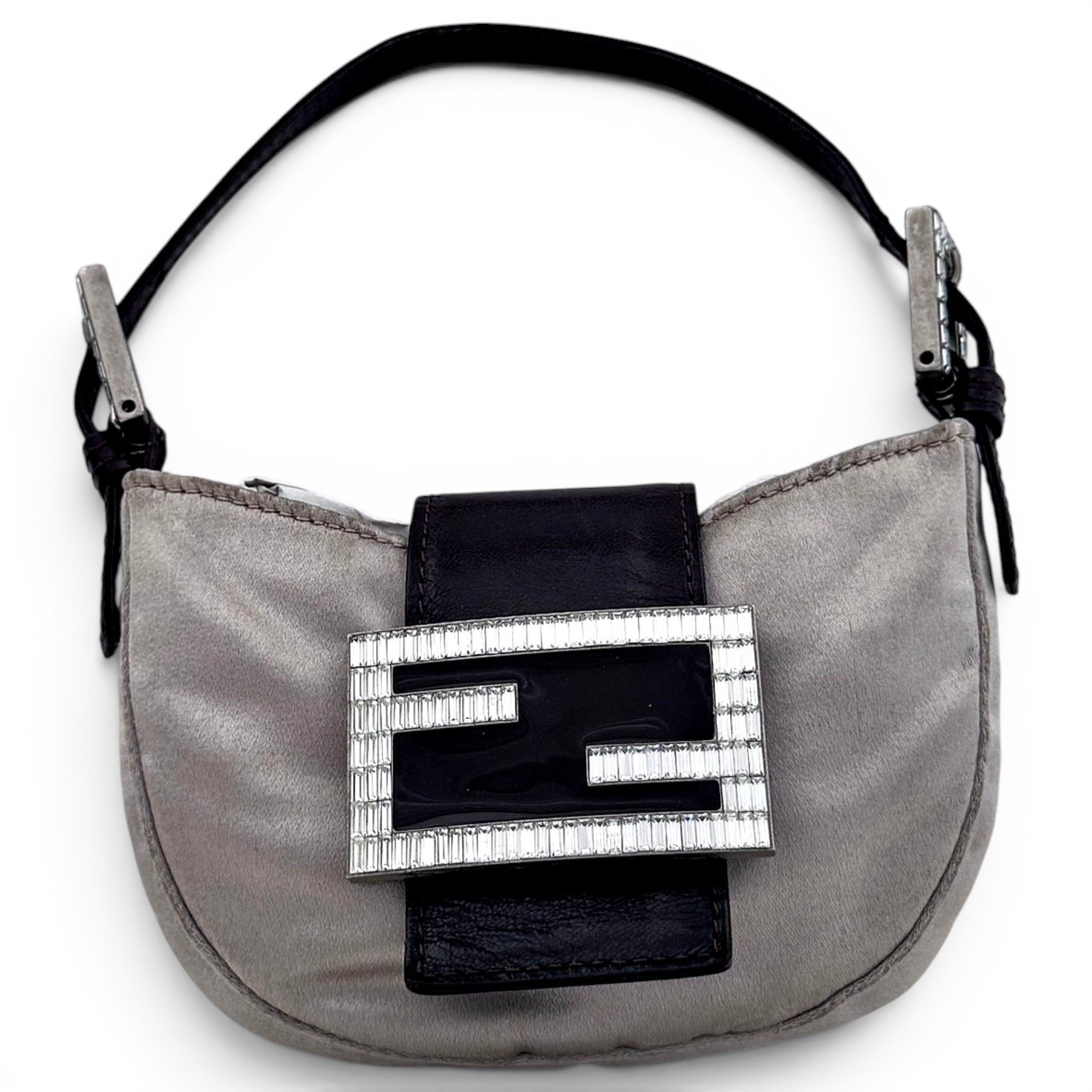 Croissant Vintage silk handbag
