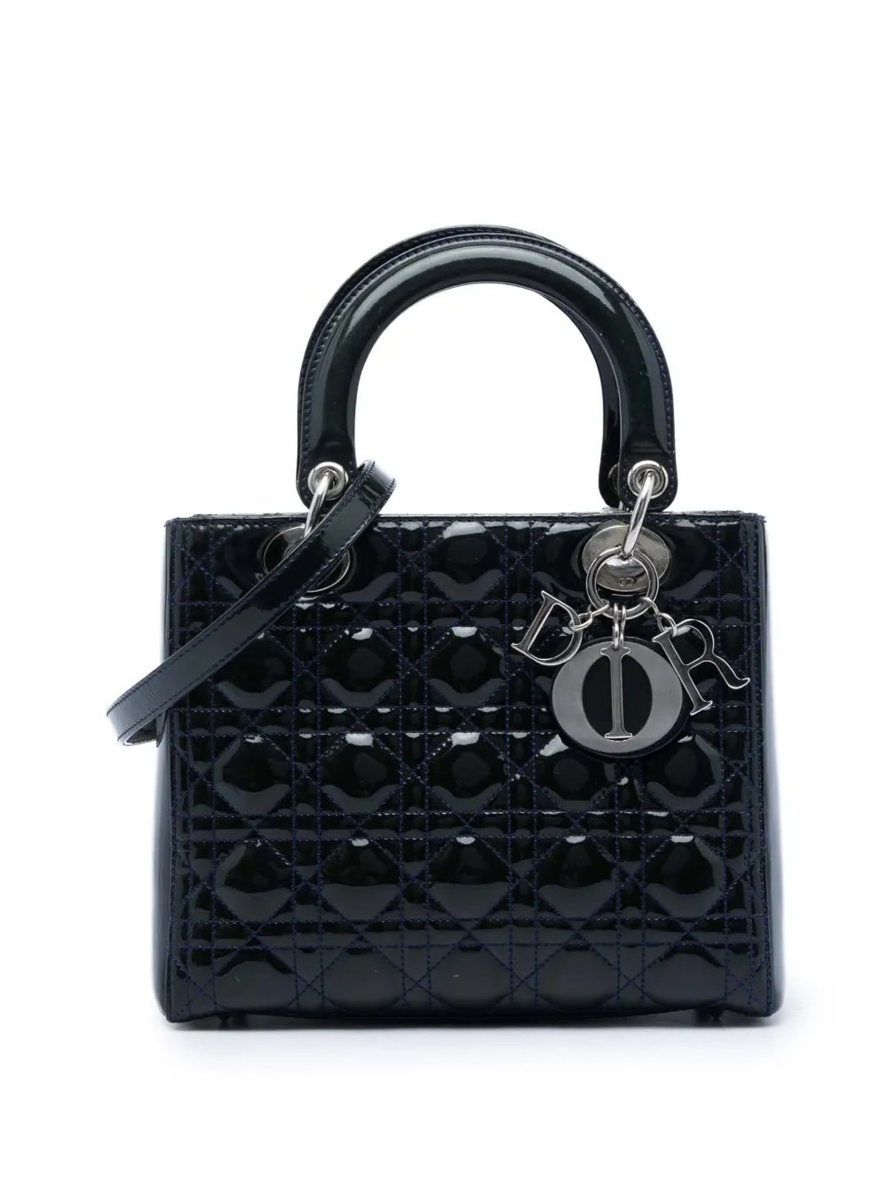 2010 Medium Patent Cannage Lady Dior satchel