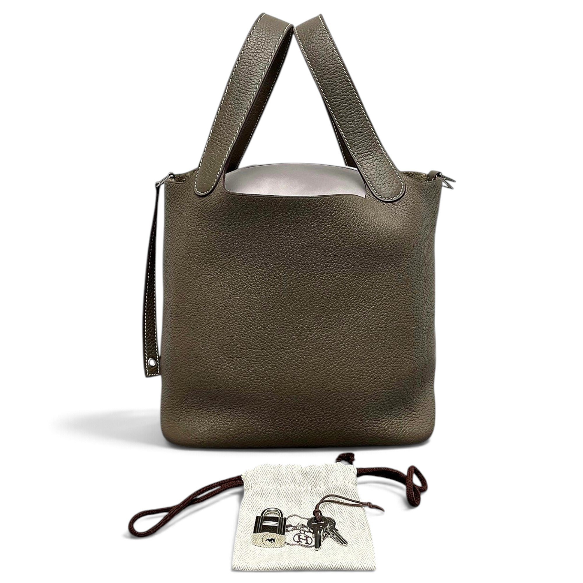 Picotin leather handbag