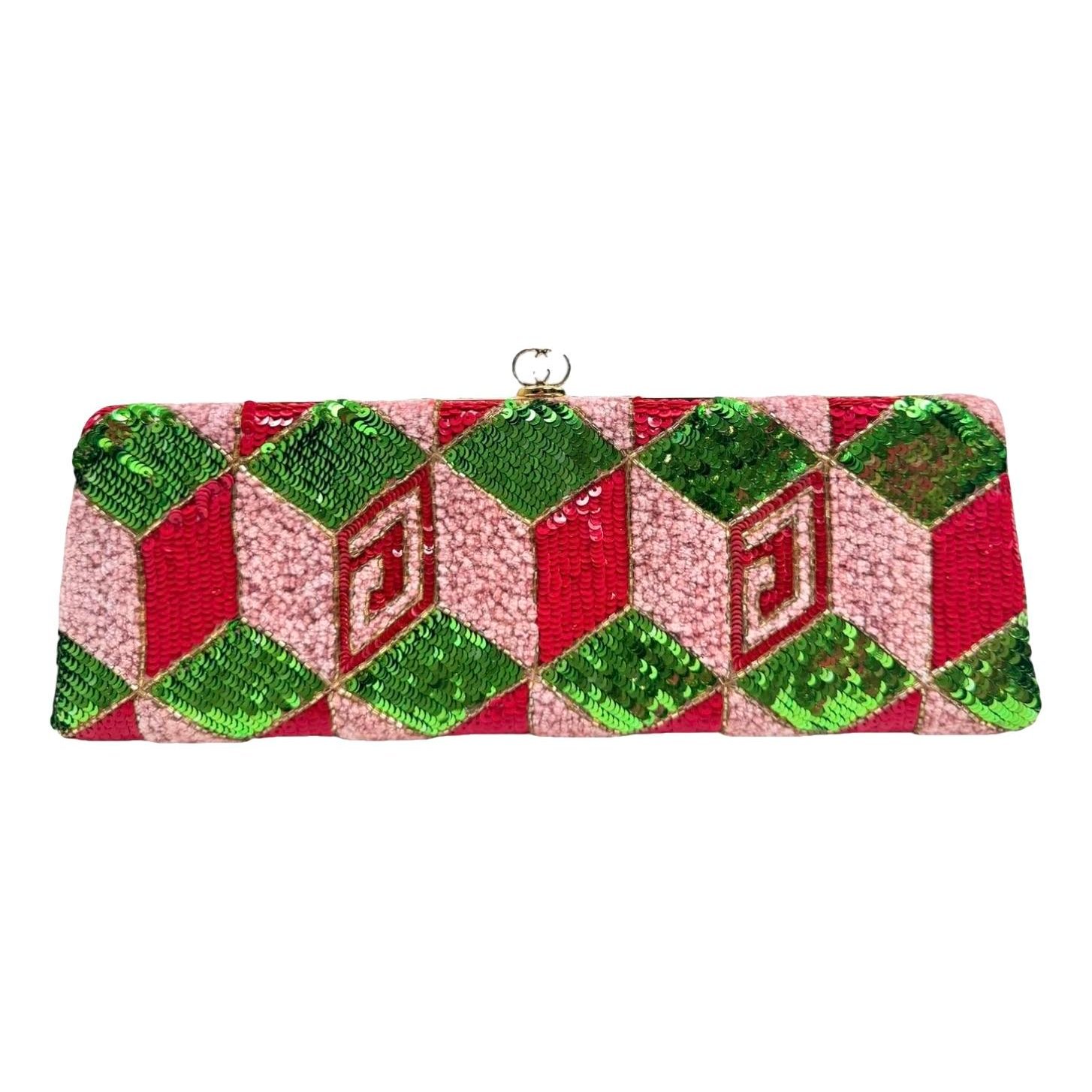 Glitter clutch bag