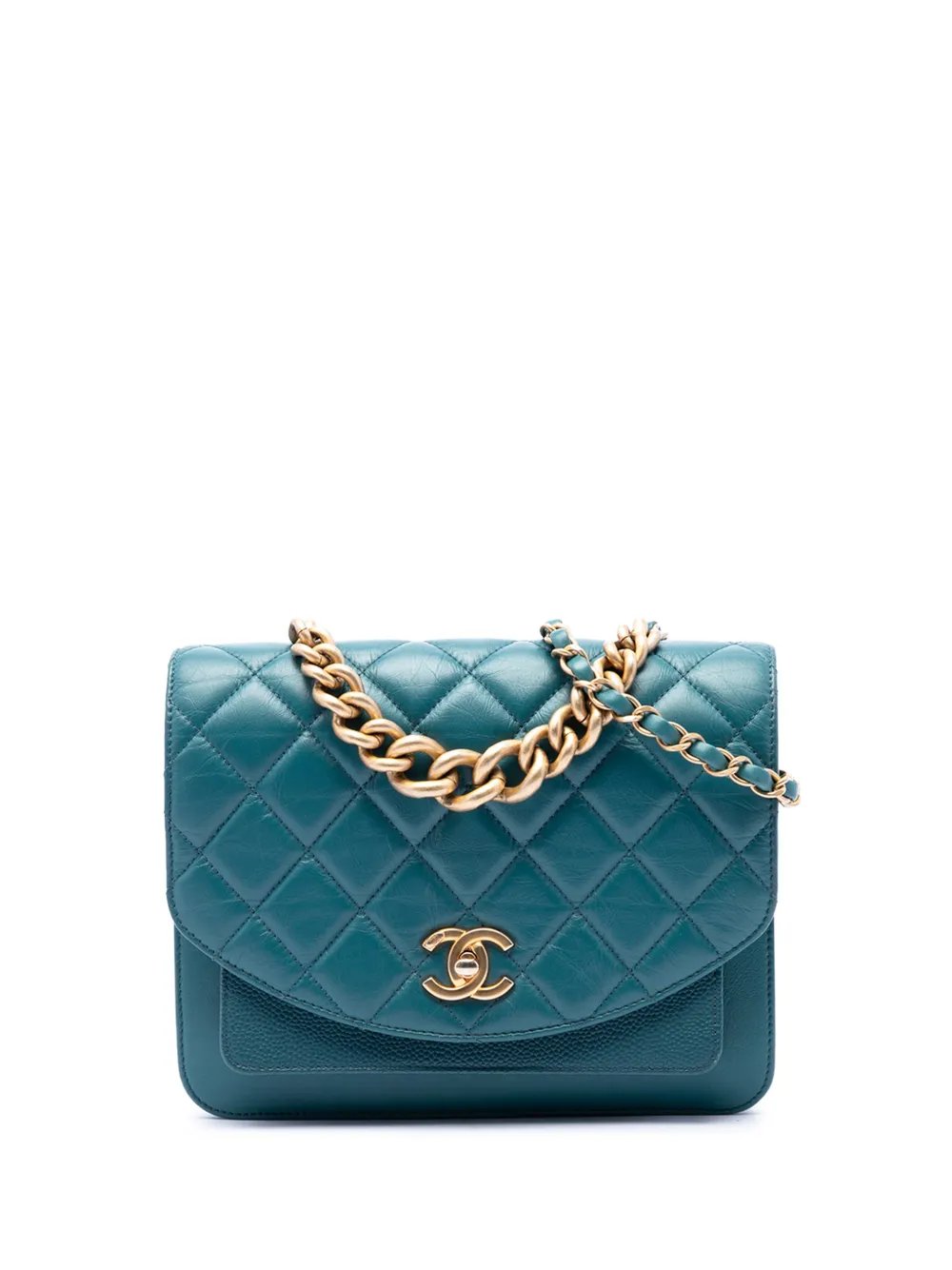 2019 Small Quilted Calfskin and Caviar Chain Handle Flap satchel