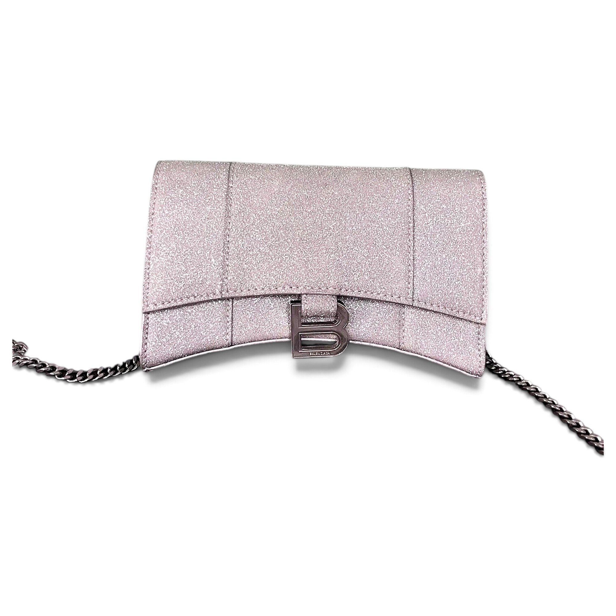 Hourglass leather crossbody bag