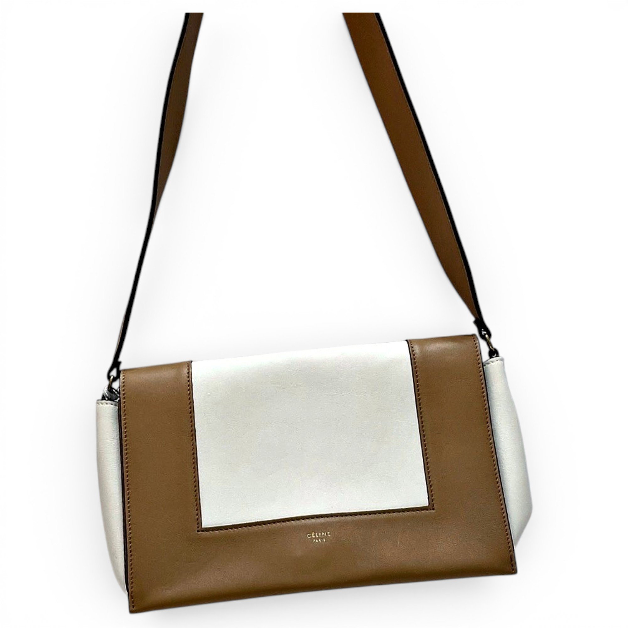 Frame leather handbag