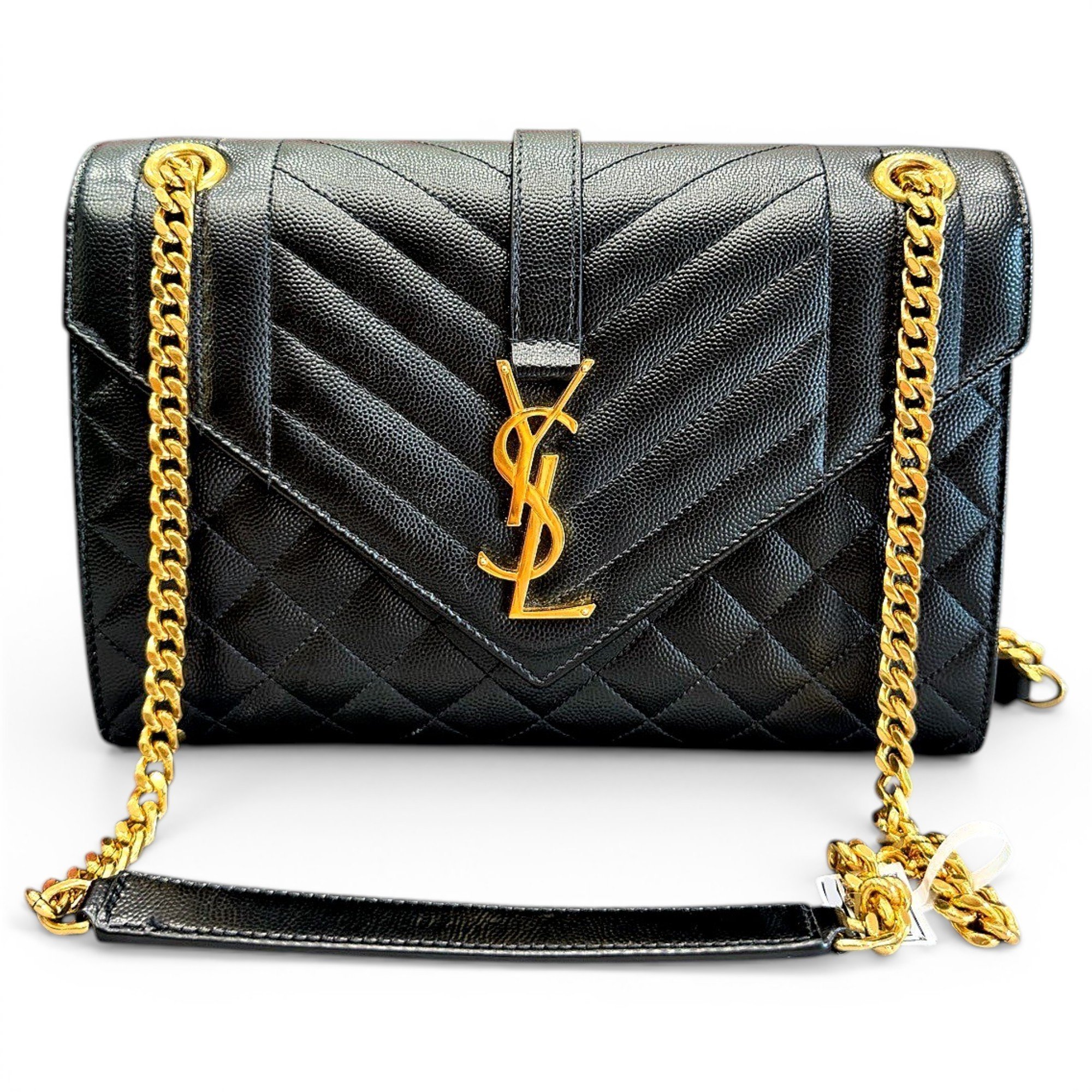 Envelope leather handbag