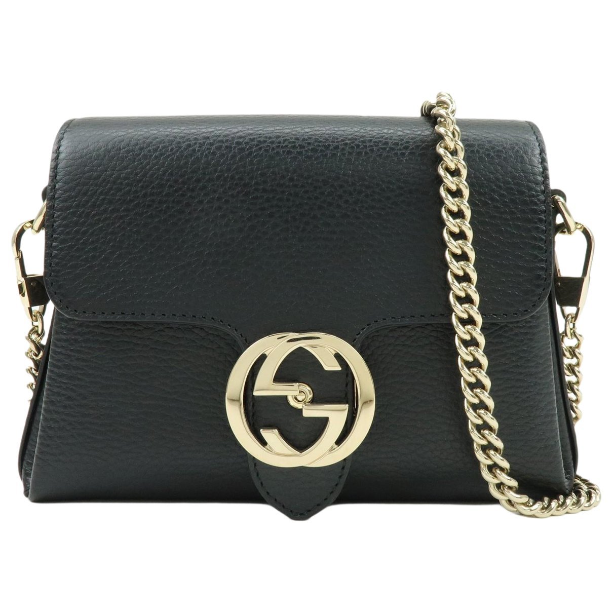 Interlocking leather handbag