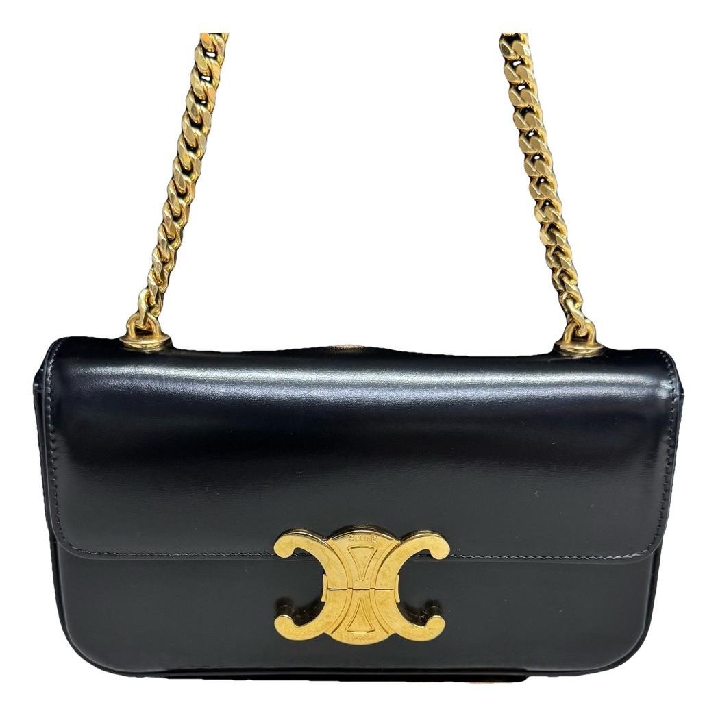 Triomphe chain leather crossbody bag