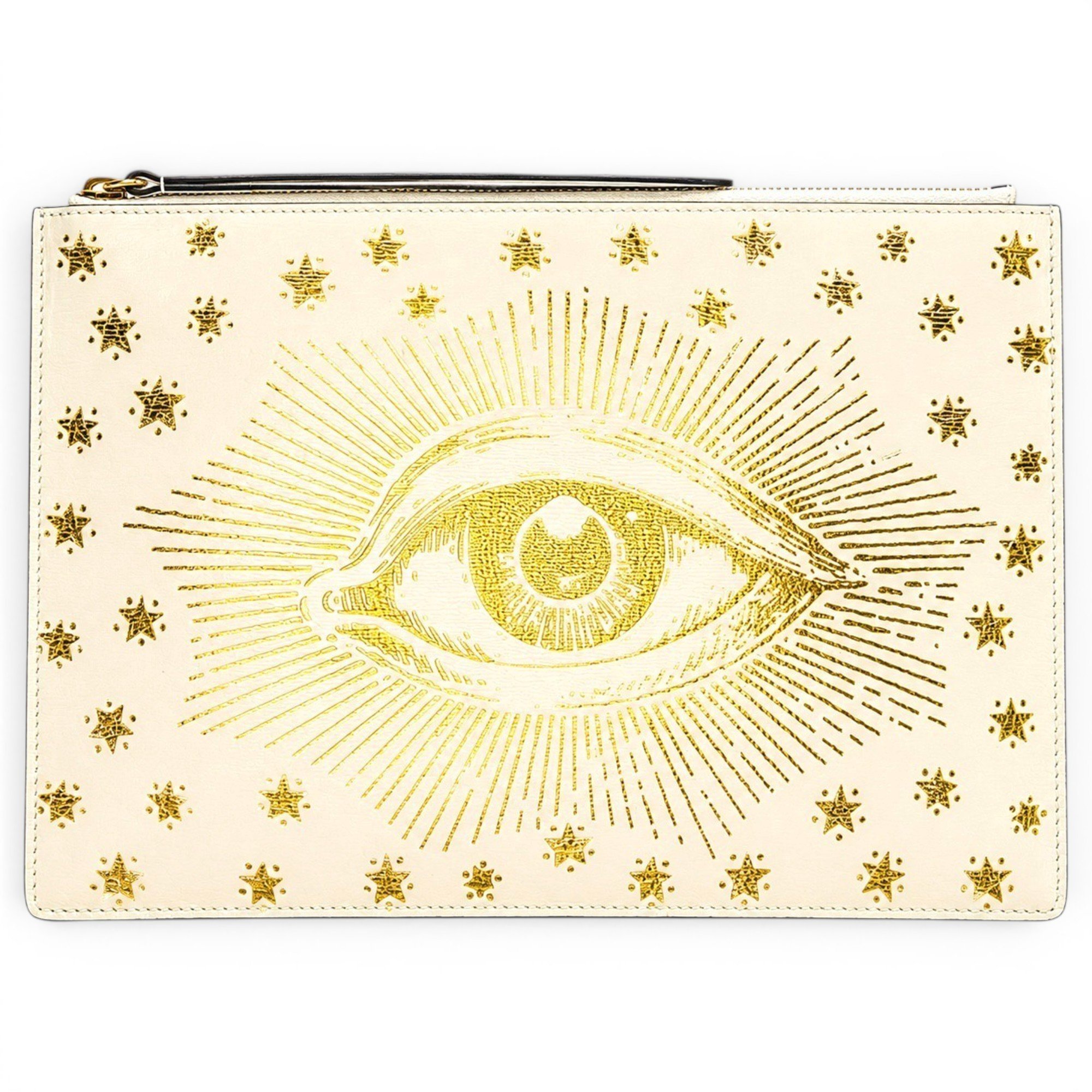 Leather clutch bag