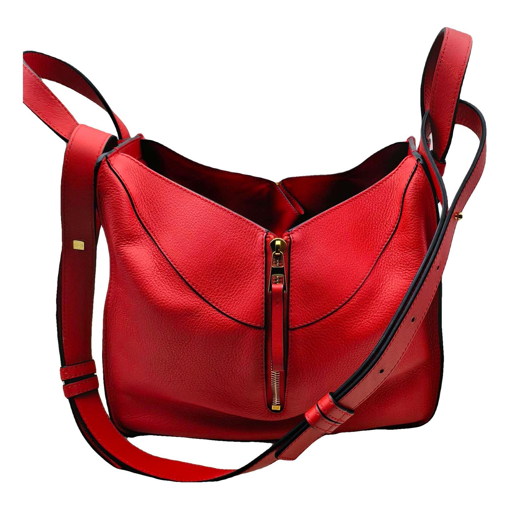 Hammock leather handbag
