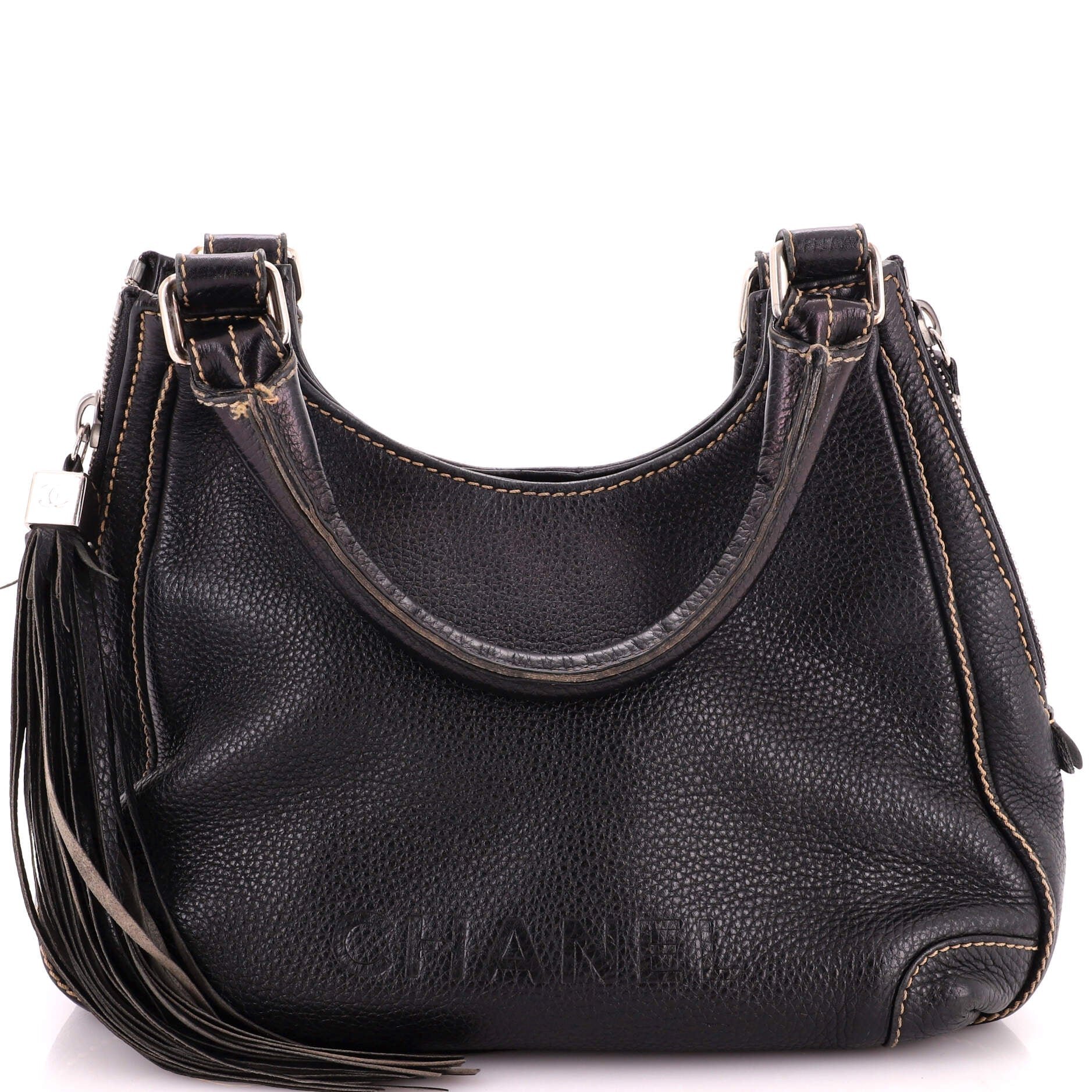 Lax Shoulder Bag Pebbled Leather Medium