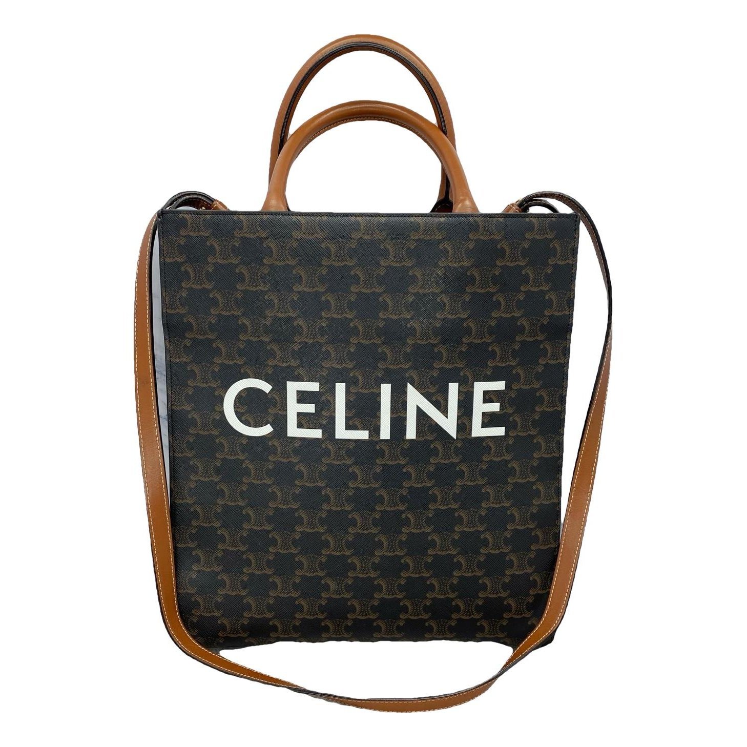 Cabas Vertical leather handbag