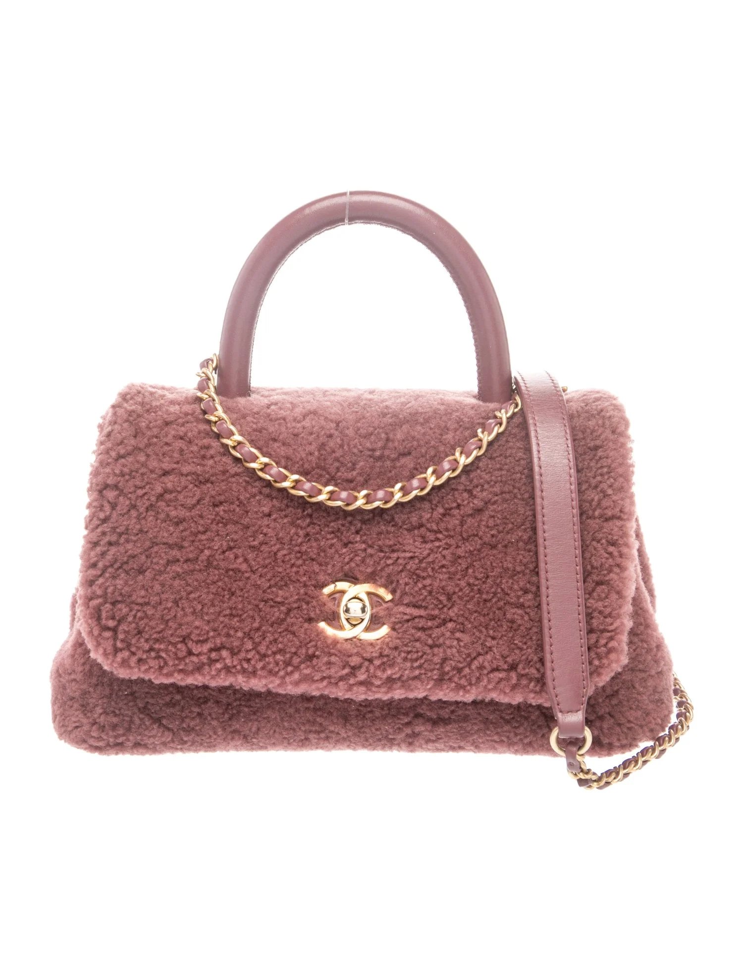 Mini Shearling Coco Handle Bag