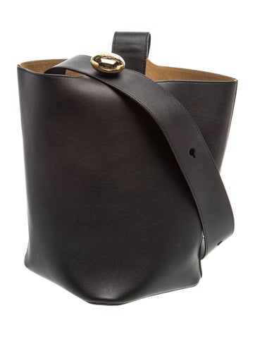 Leather Pebble Bucket Bag Medium 2023