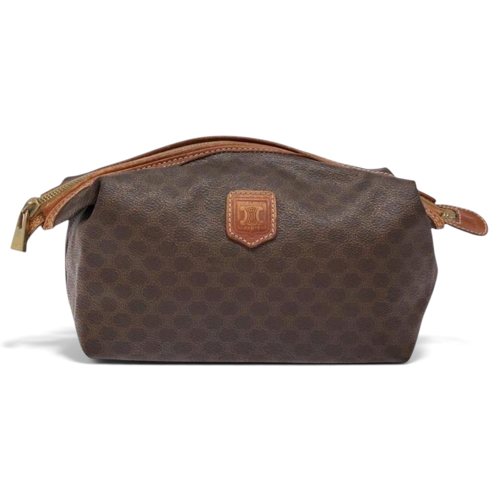 Leather clutch bag