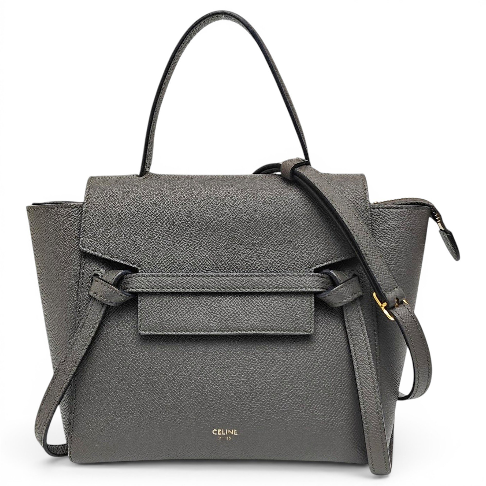 Belt leather handbag