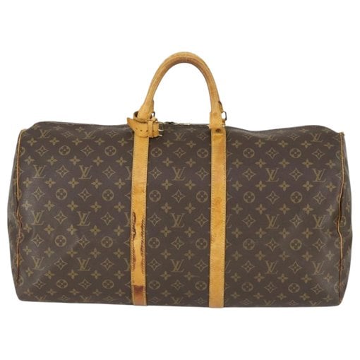 Keepall leather travel bag