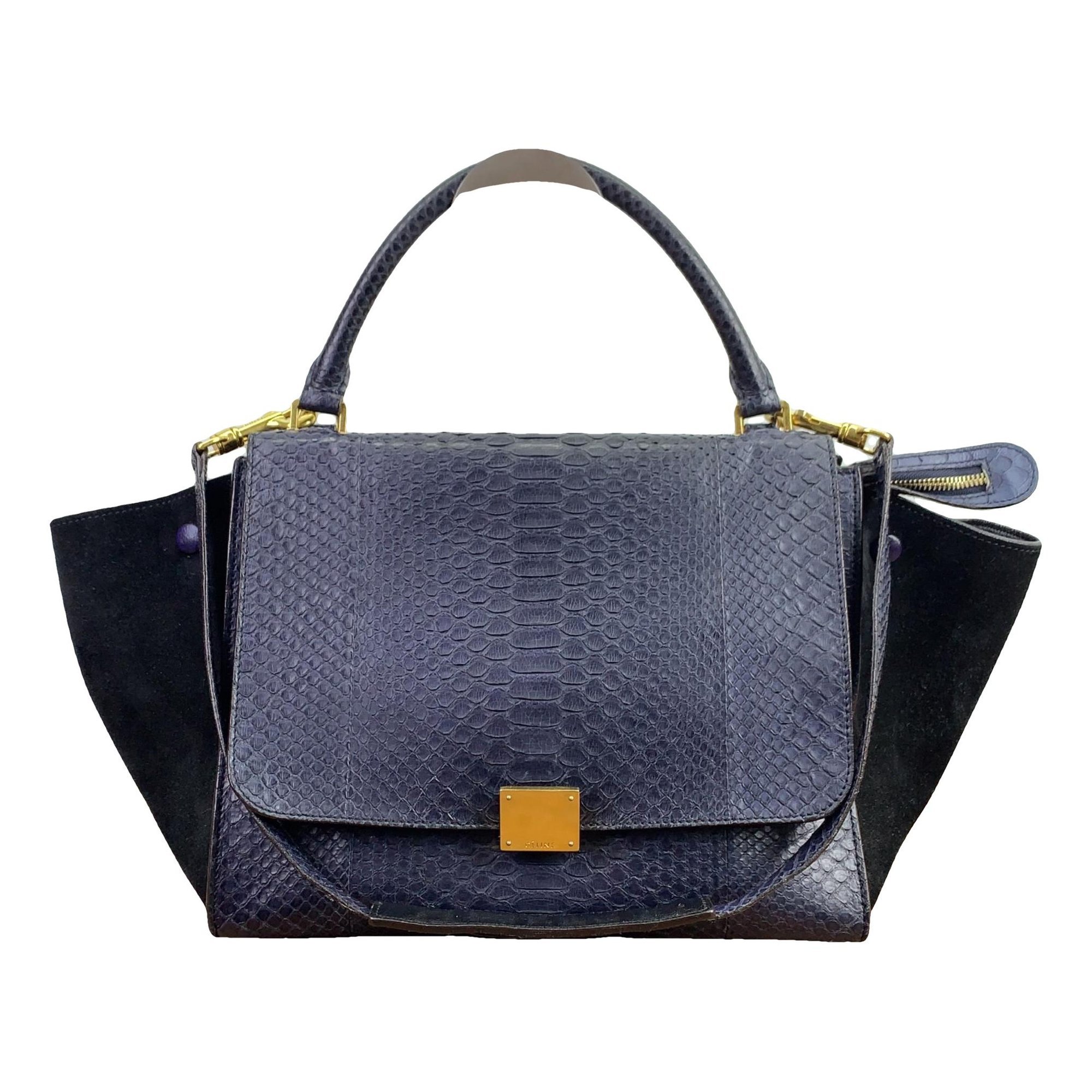 Trapèze leather crossbody bag