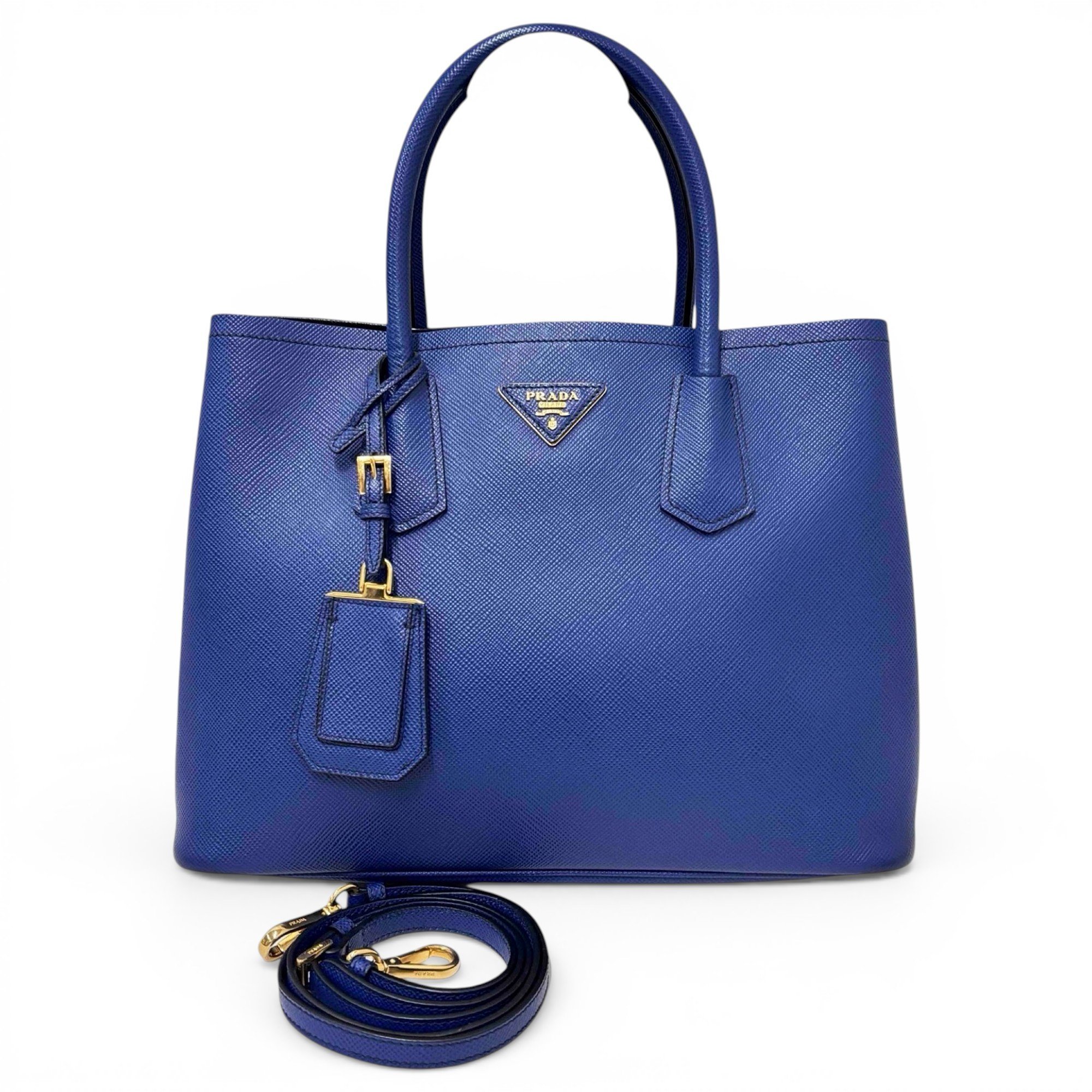 Double leather tote