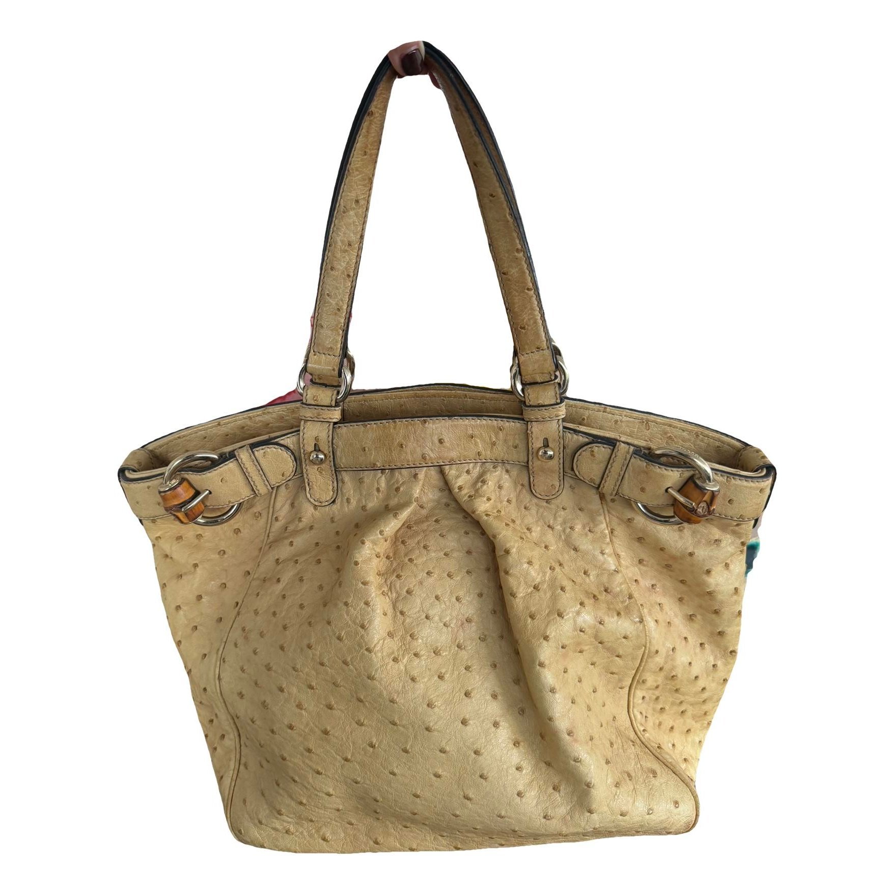 Bamboo leather handbag