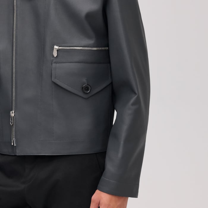Orage Zipped Straight Cut Jacket With Flap Collar