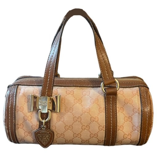 Boston leather bowling bag