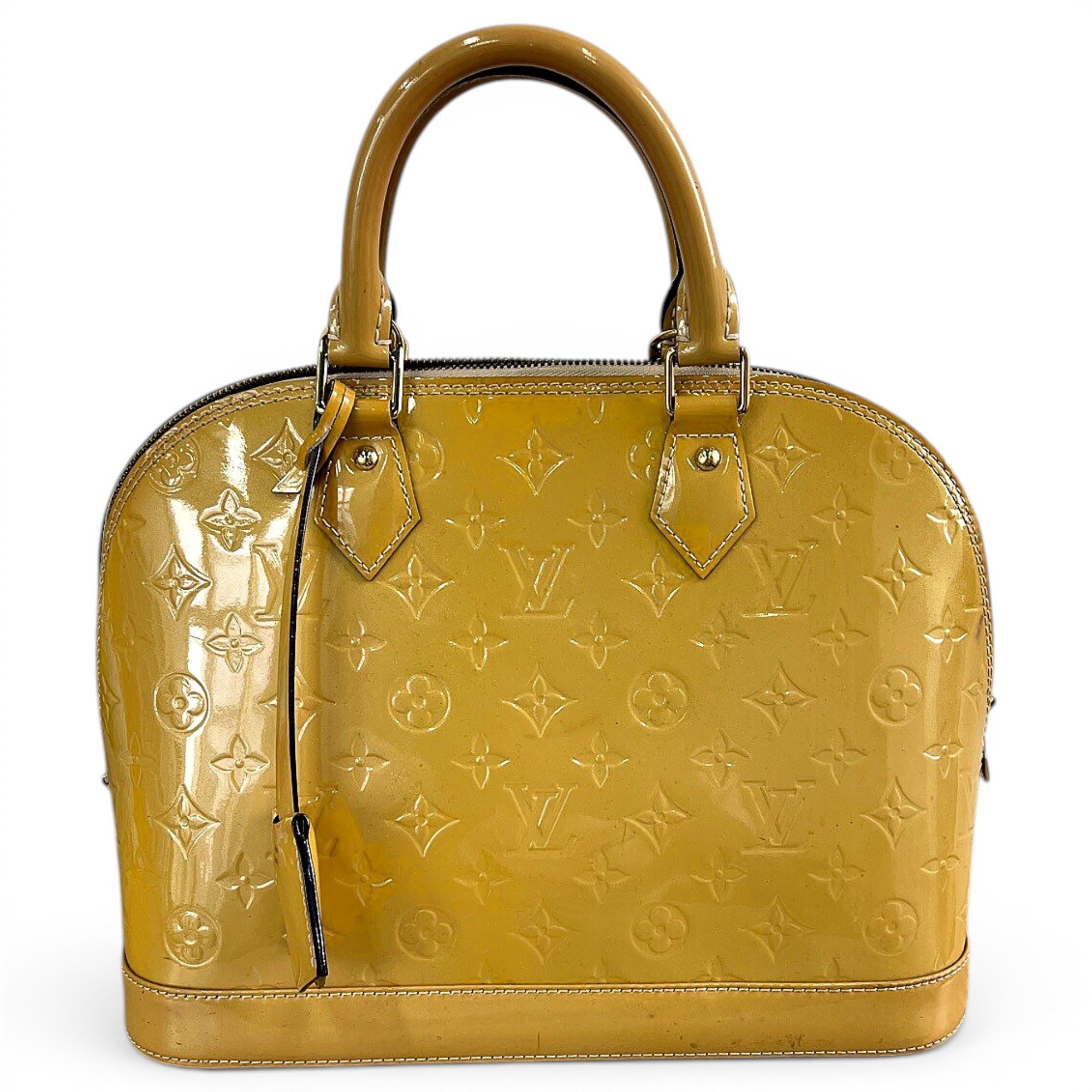 Patent leather handbag
