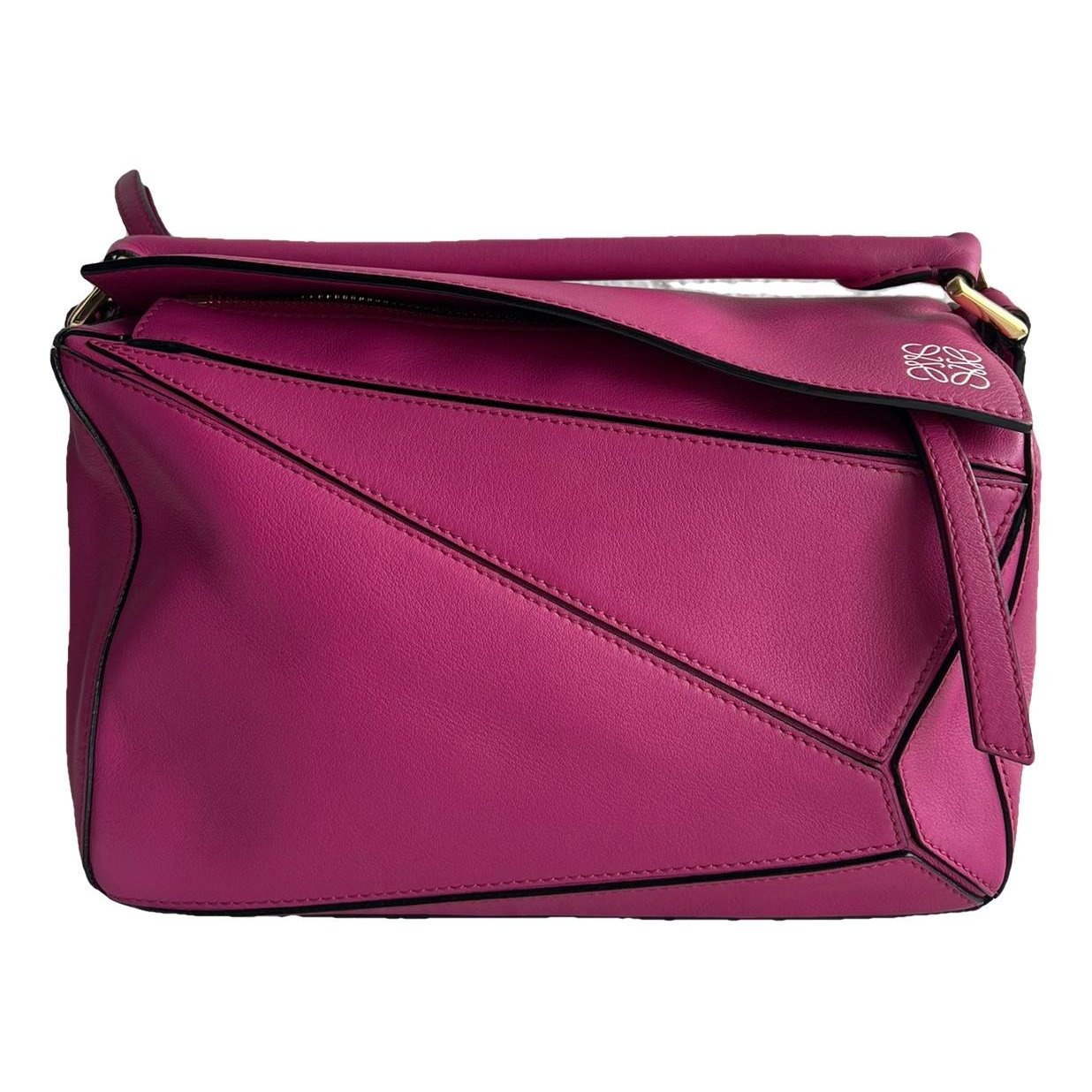 Puzzle leather handbag