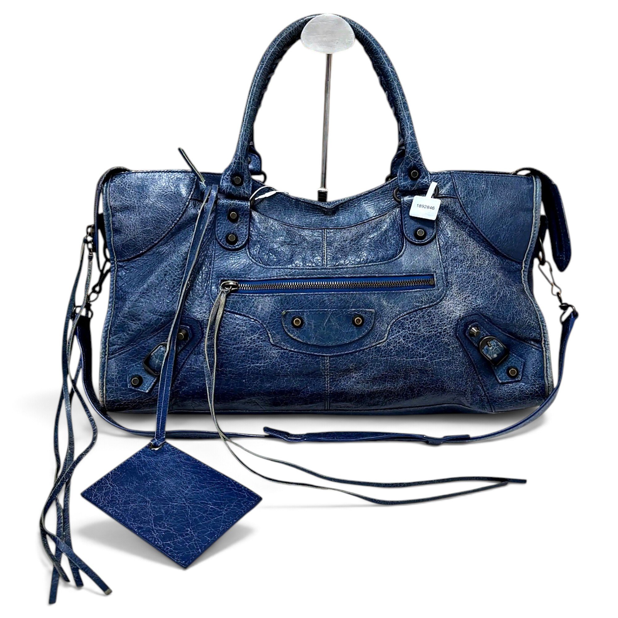 City leather handbag