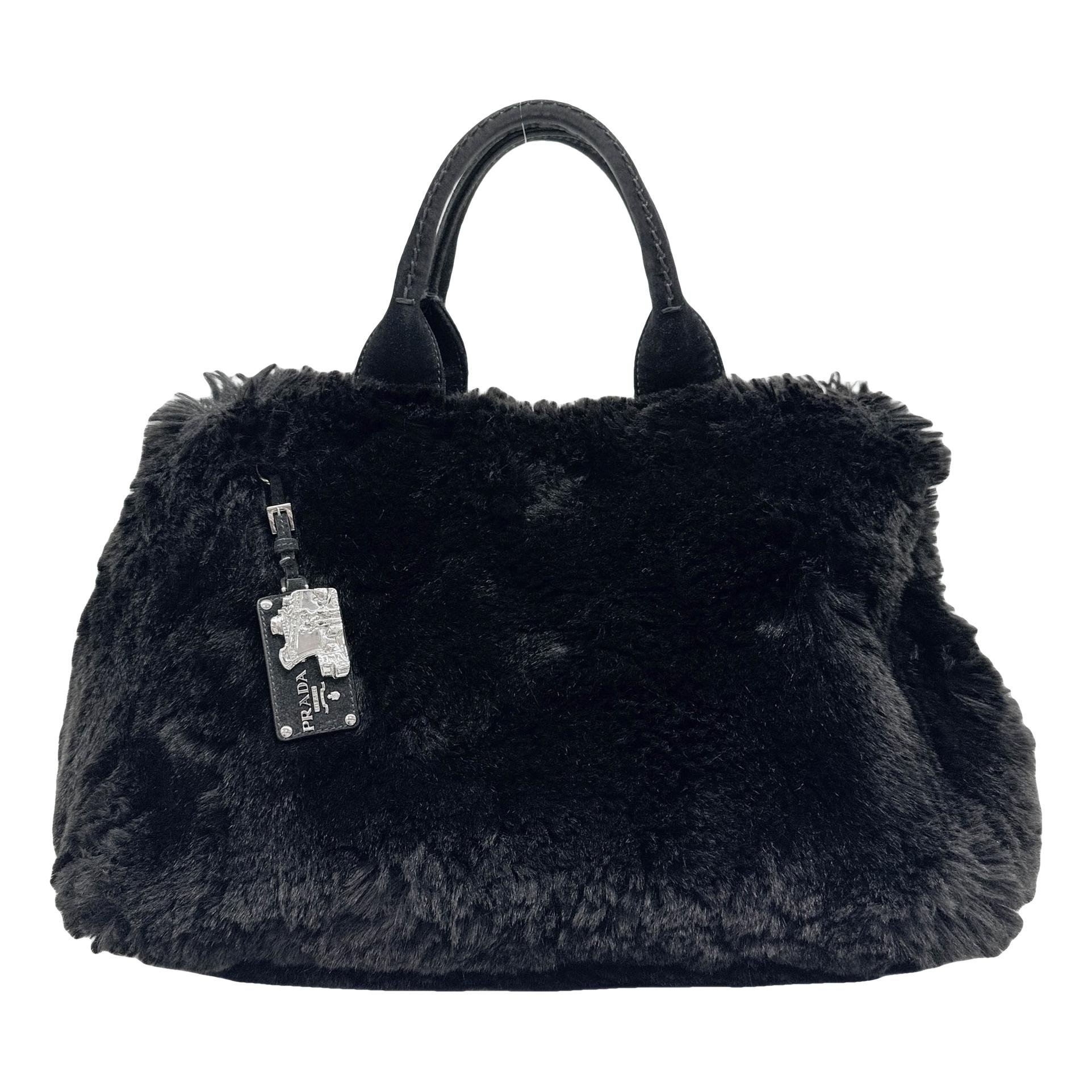 Faux fur handbag