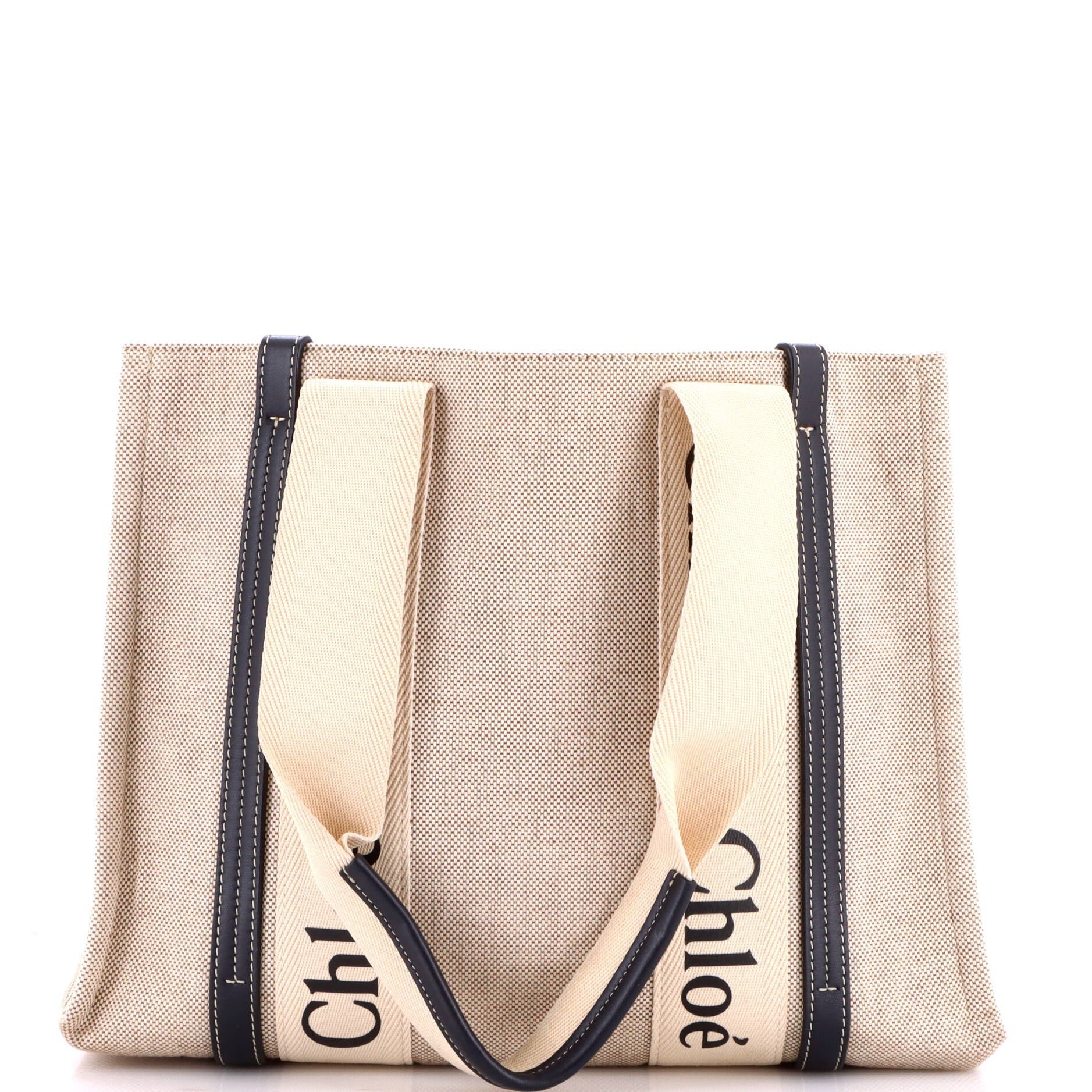 Woody leather tote