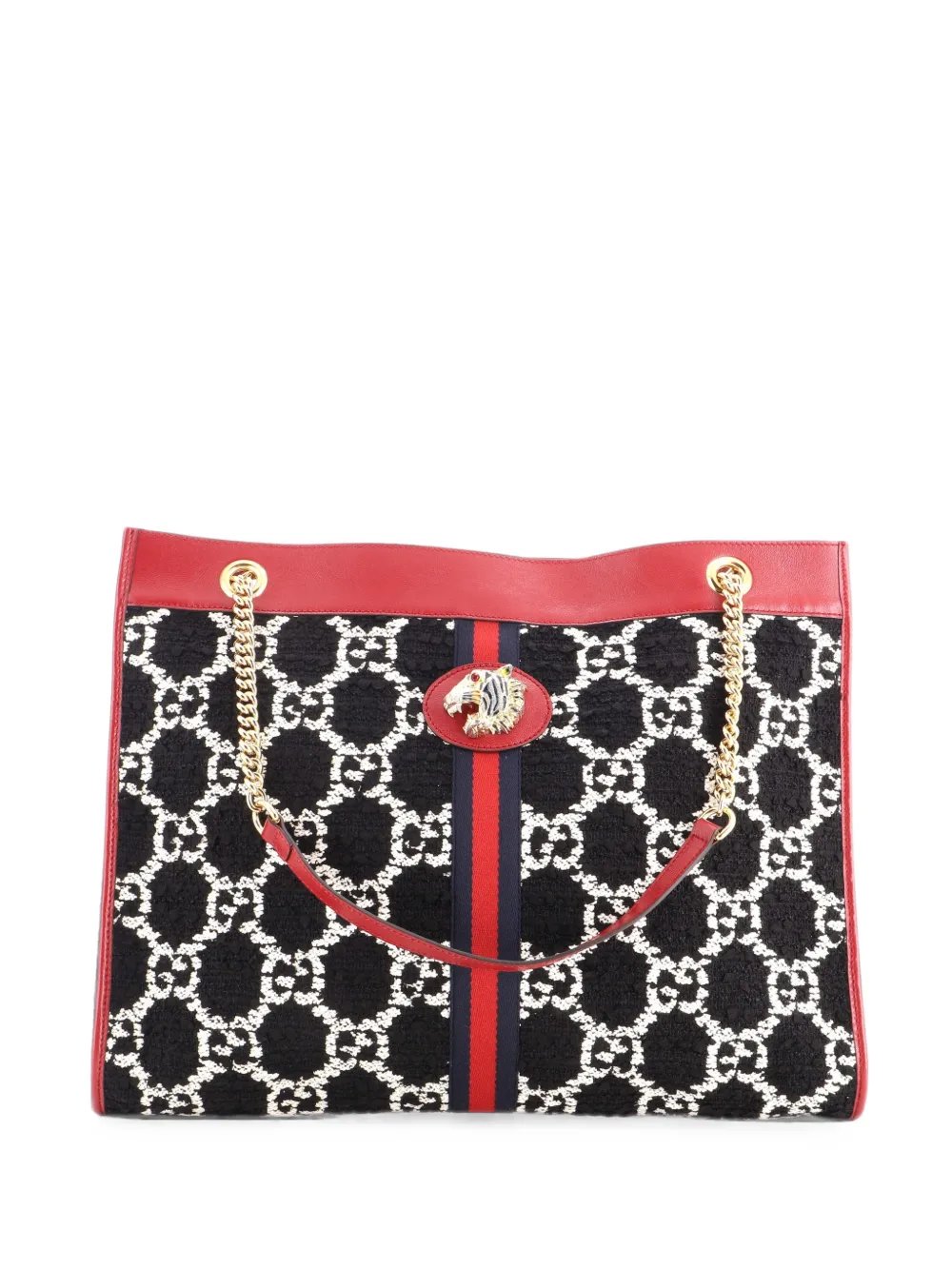 Rajah Chain GG Tweed Large tote bag