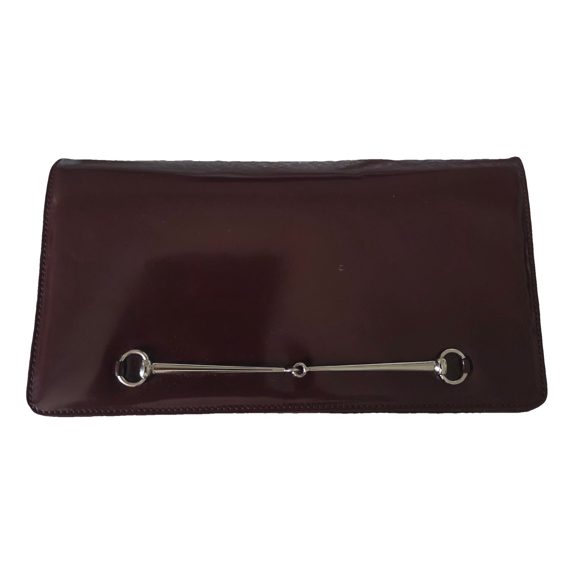 Leather clutch bag