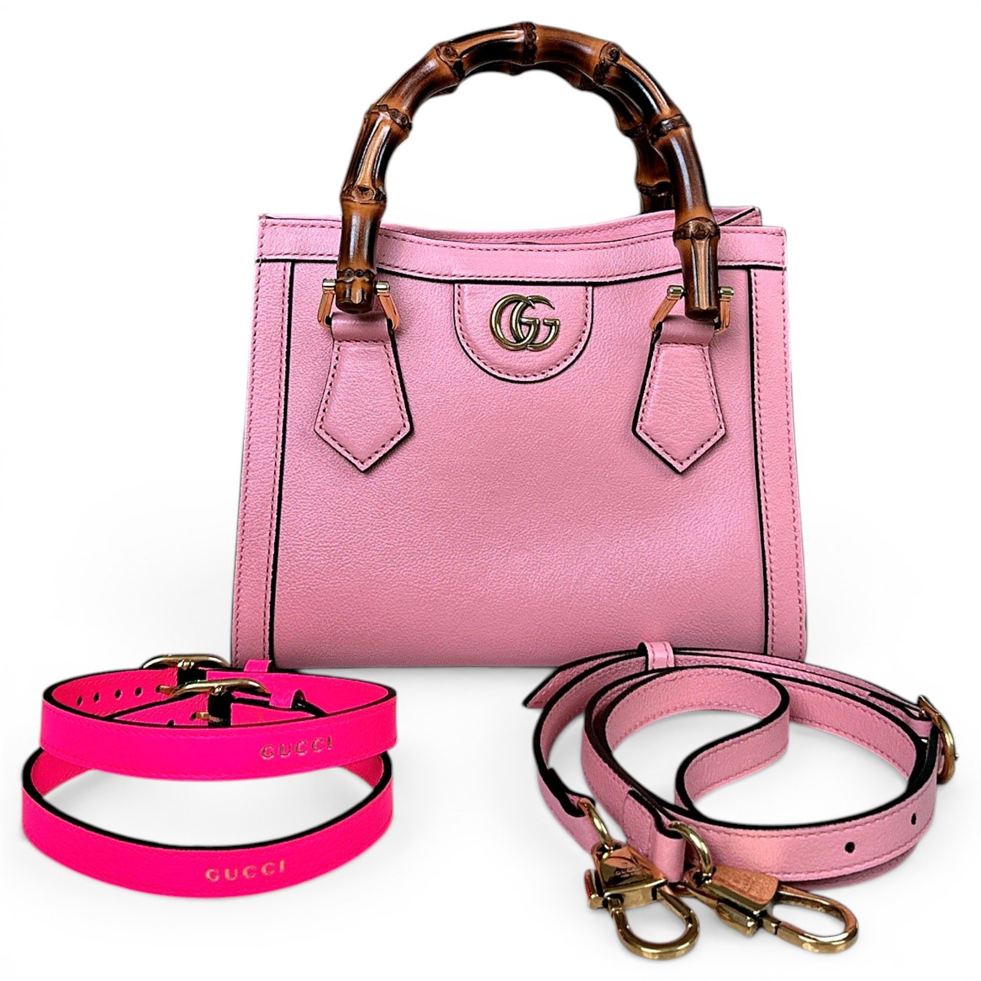 Diana Bamboo leather handbag