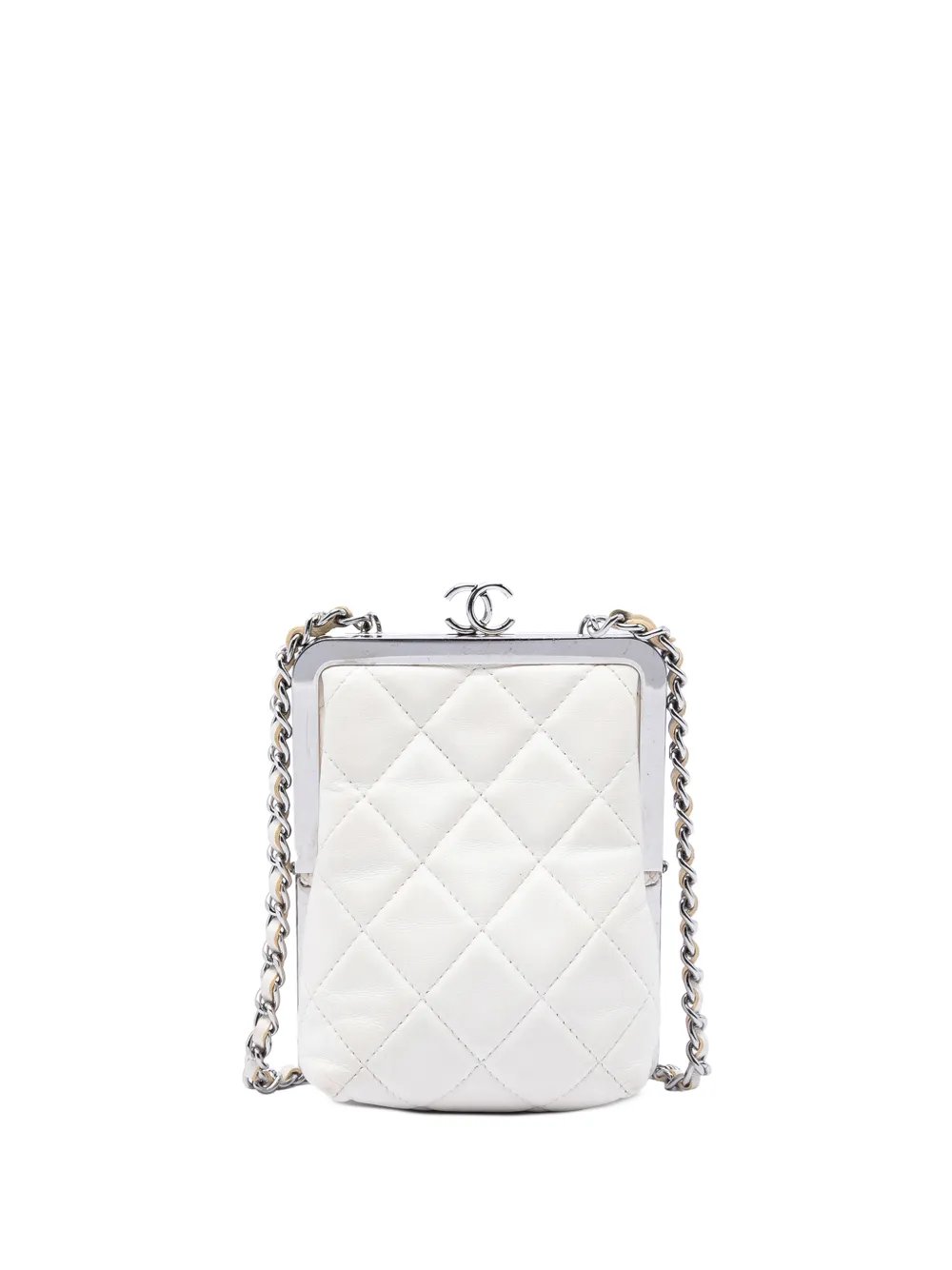 2021 CC Quilted Acrylic and Lambskin Evening Clutch With Chain crossbody bag
