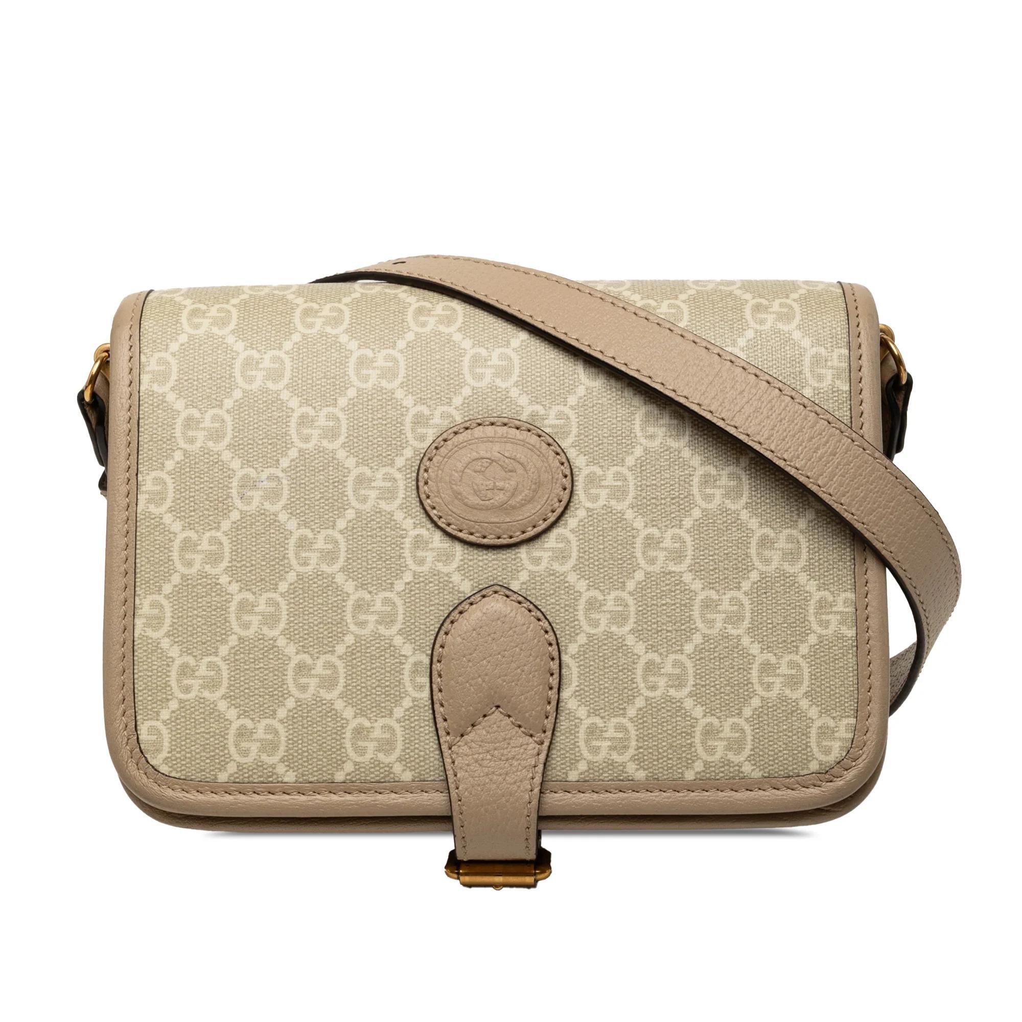 Interlocking leather crossbody bag
