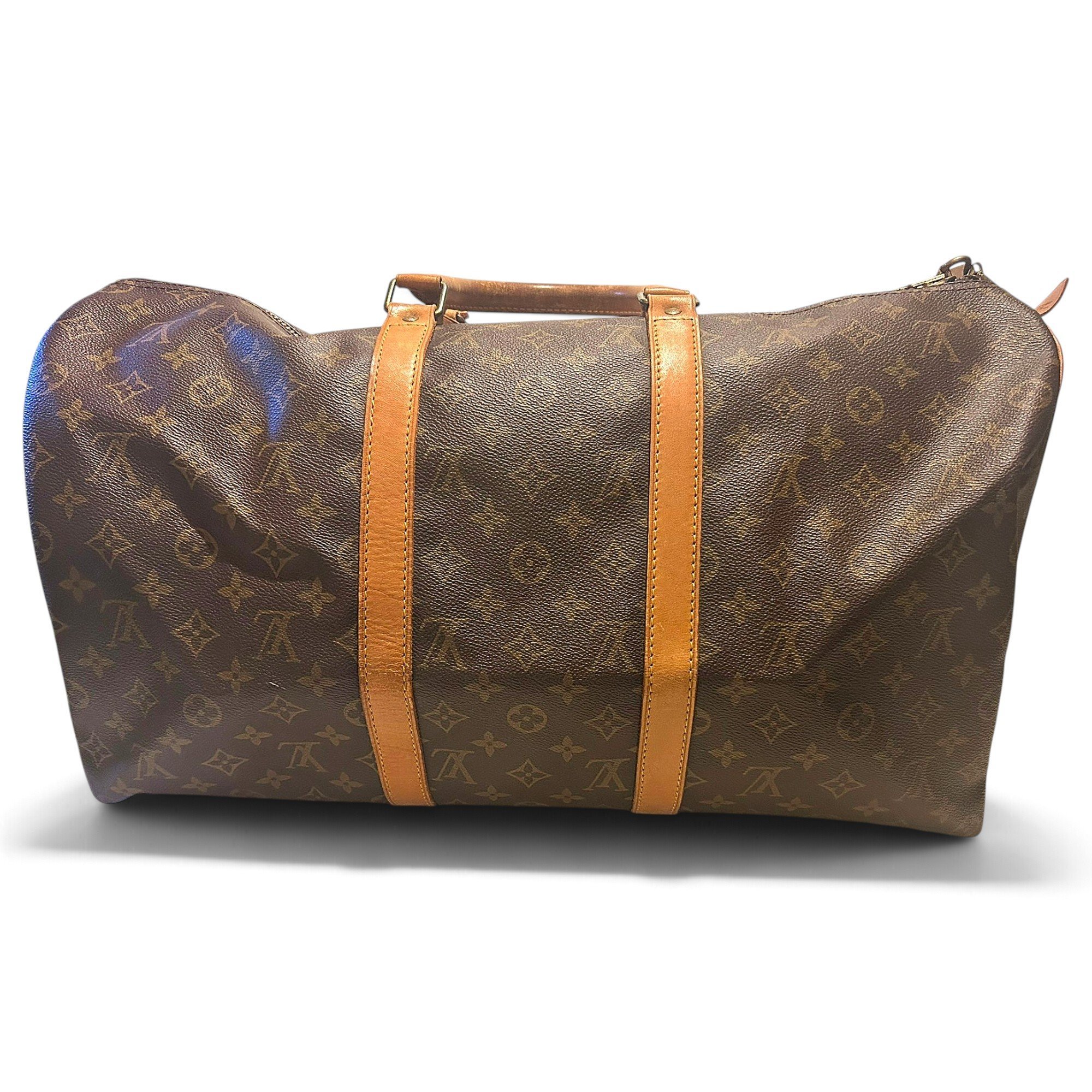 Keepall leather travel bag