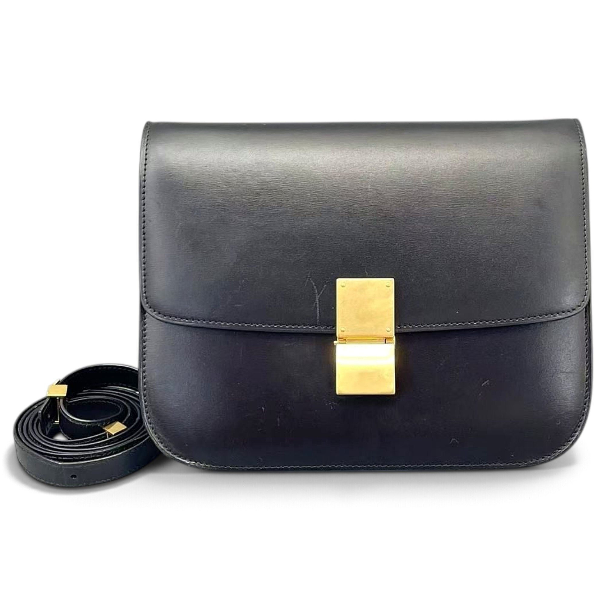 Classic leather crossbody bag