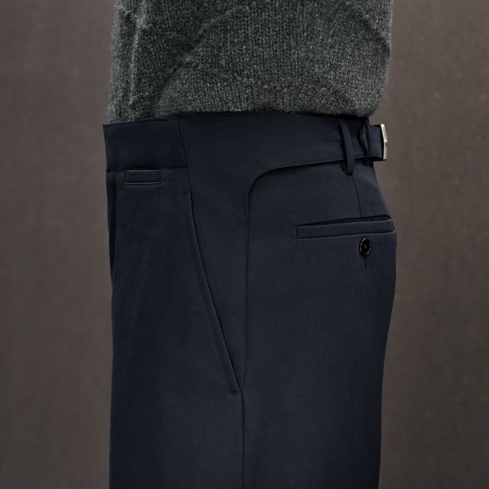 Marine Malte Pants With Belt Detail