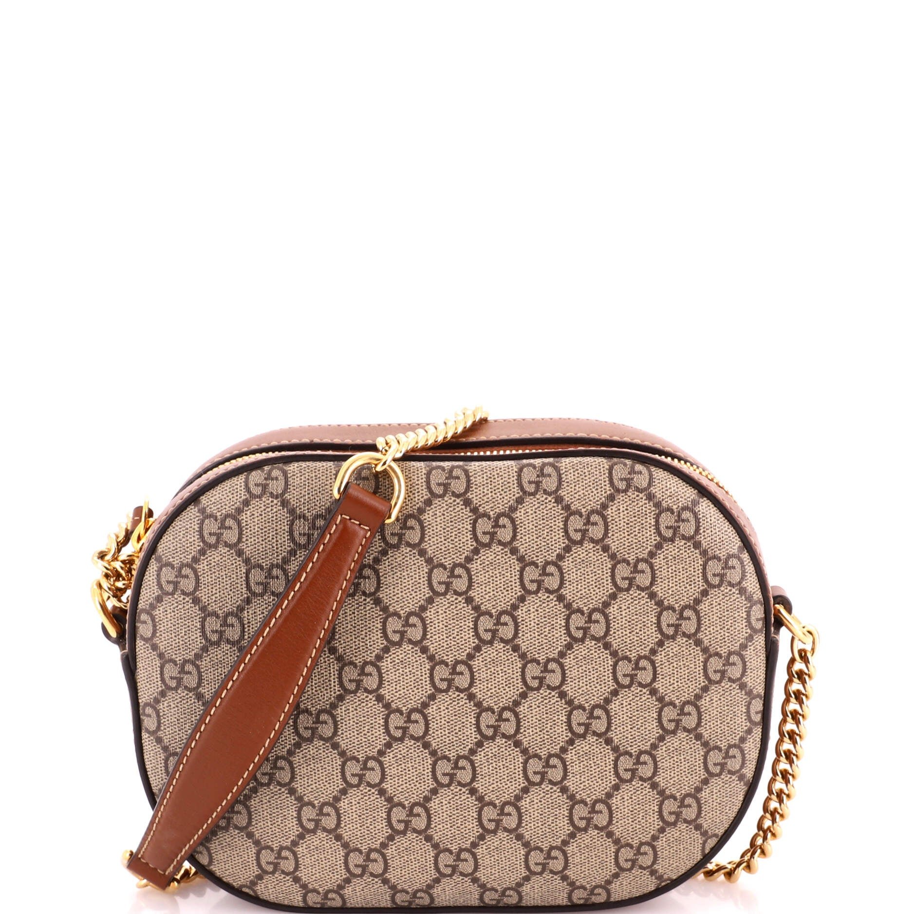 Chain Crossbody Bag GG Coated Canvas and Leather Mini