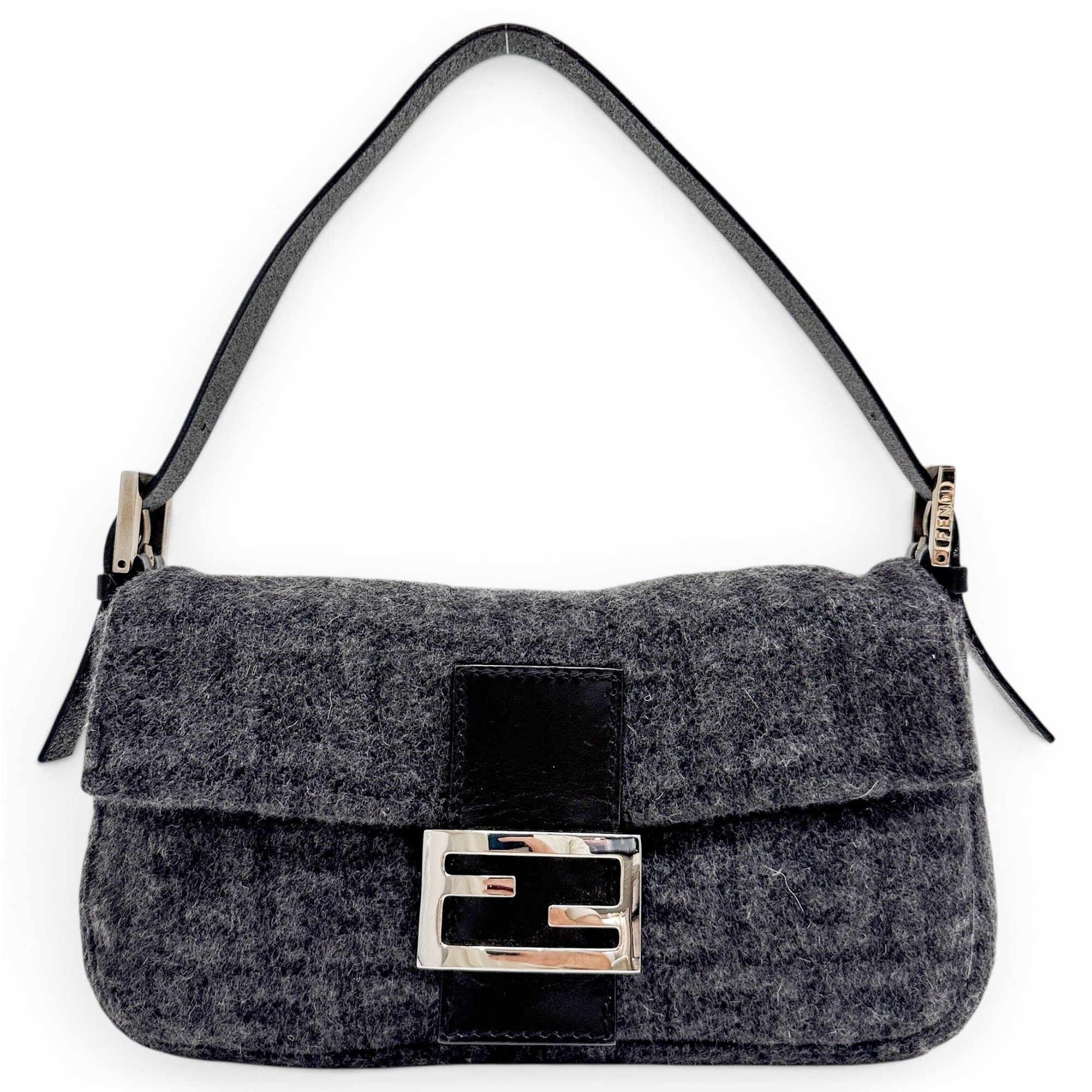 Baguette wool handbag