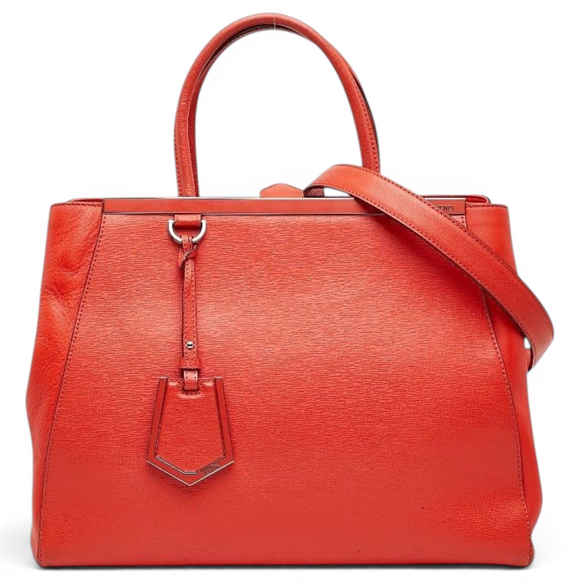 Pocket leather handbag