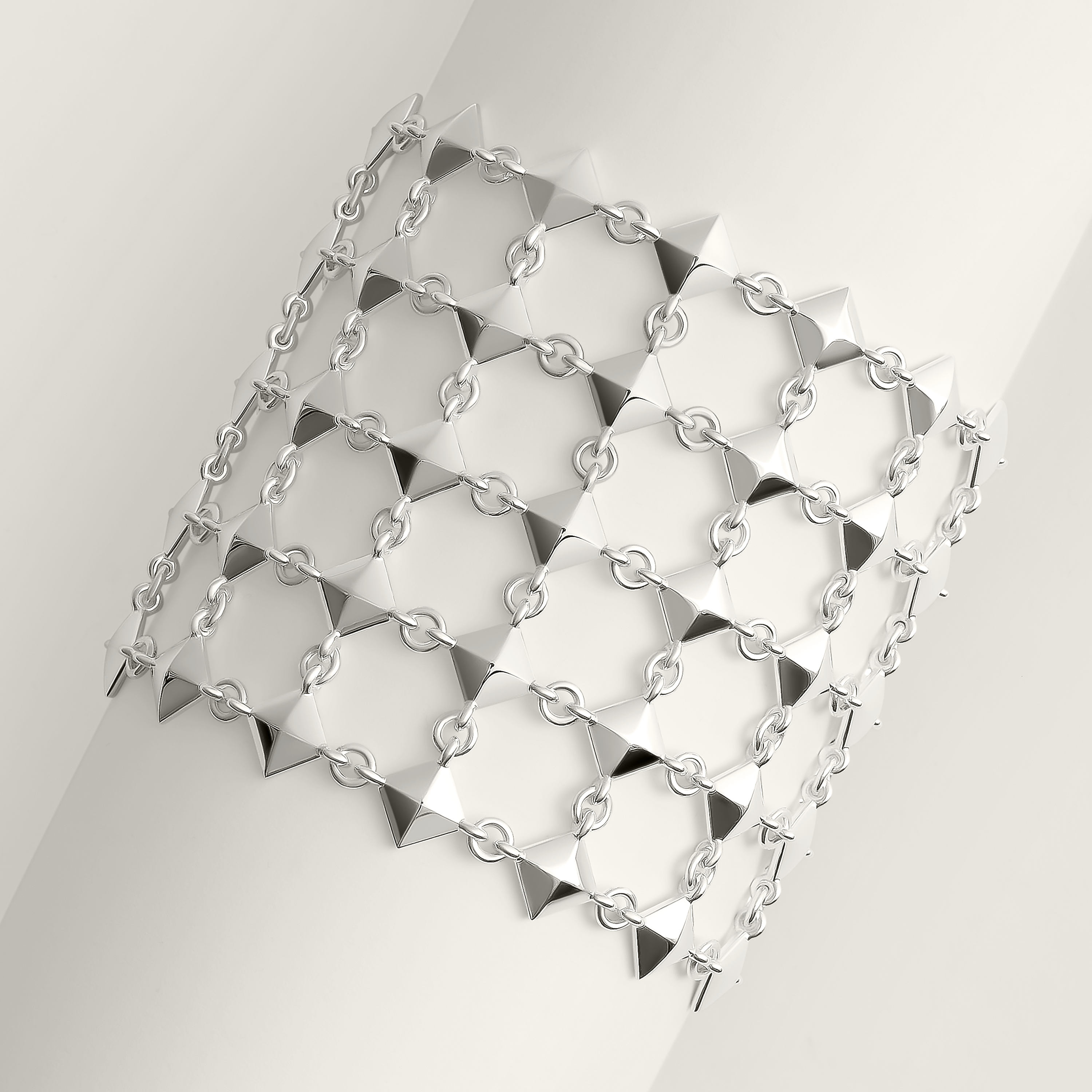 Hermès Clou d'H mesh cuff bracelet
