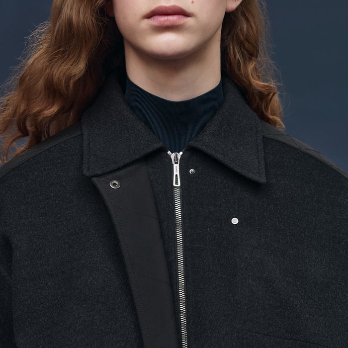Gris Obscur "Chaine d'Ancre" Short Coat